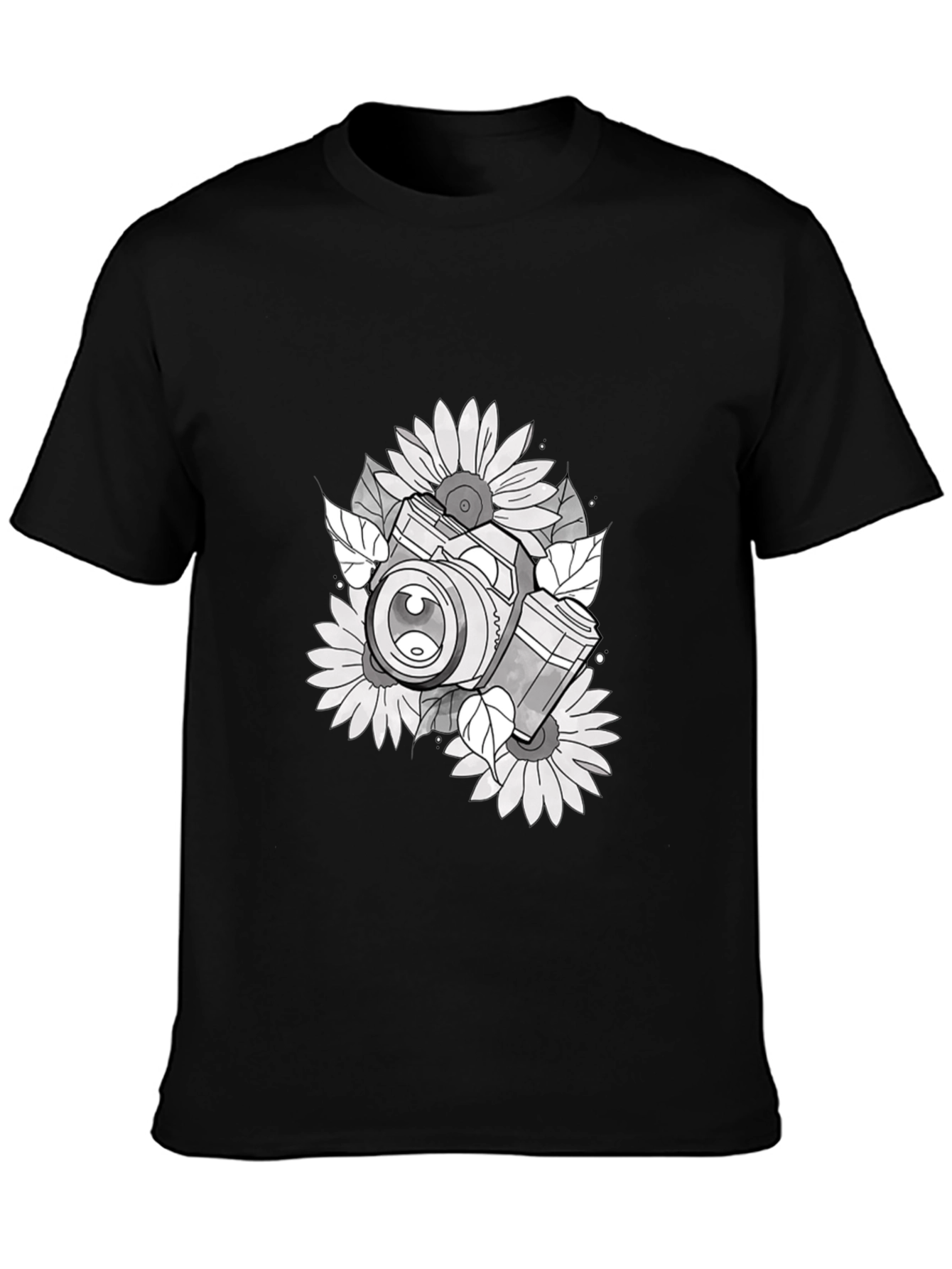 Camera & Sunflower Graphic Tee