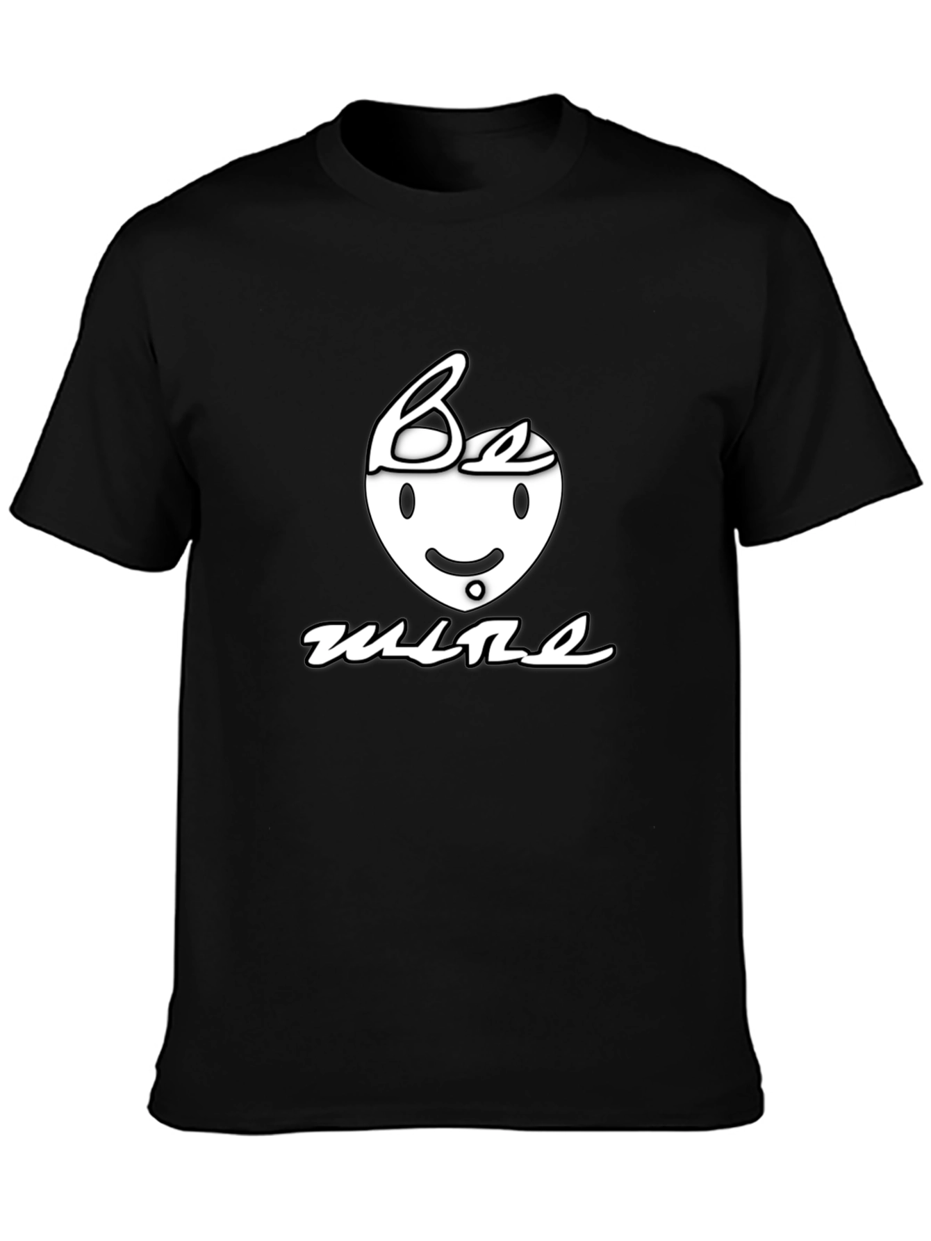 Be Mine Graphic Print Black T-Shirt