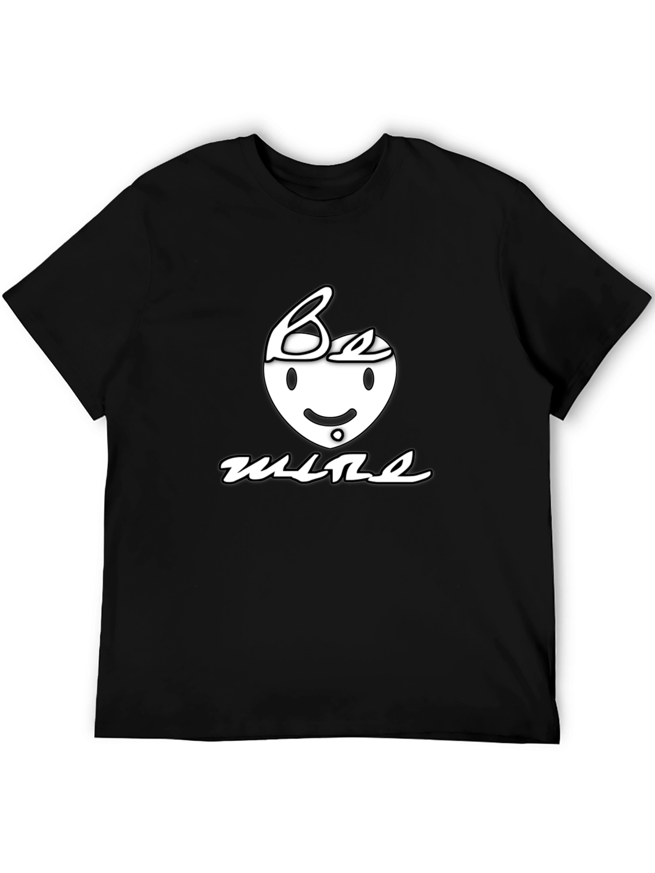 Be Mine Graphic Print Black T-Shirt