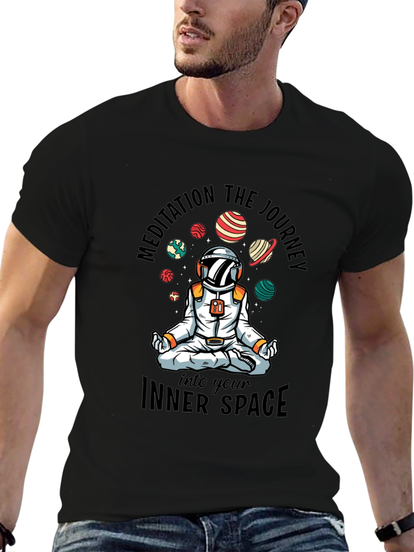 Astronaut Meditation Journey T-Shirt