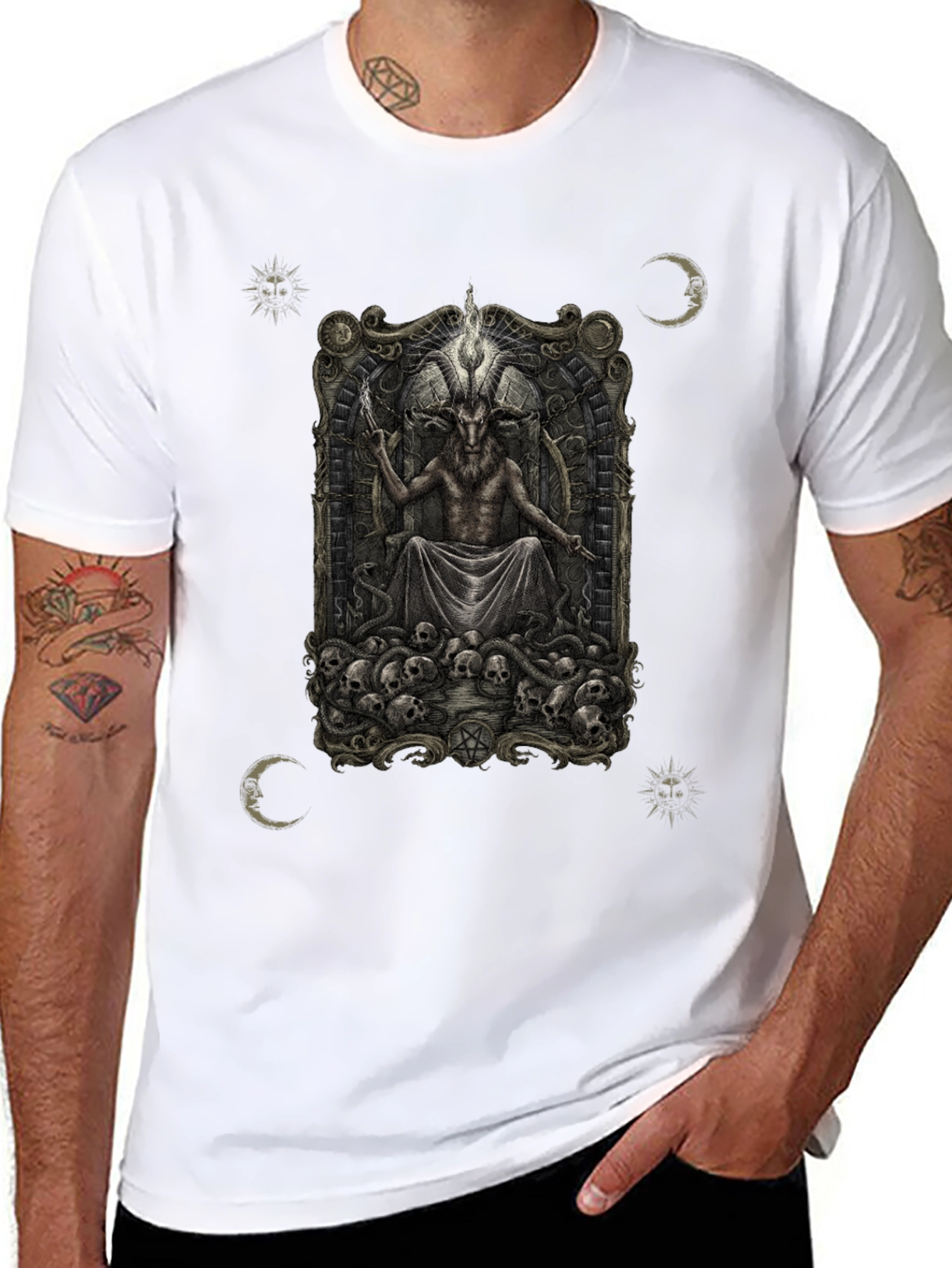 Occult Baphomet Graphic T-Shirt - Dark Satanic Tee