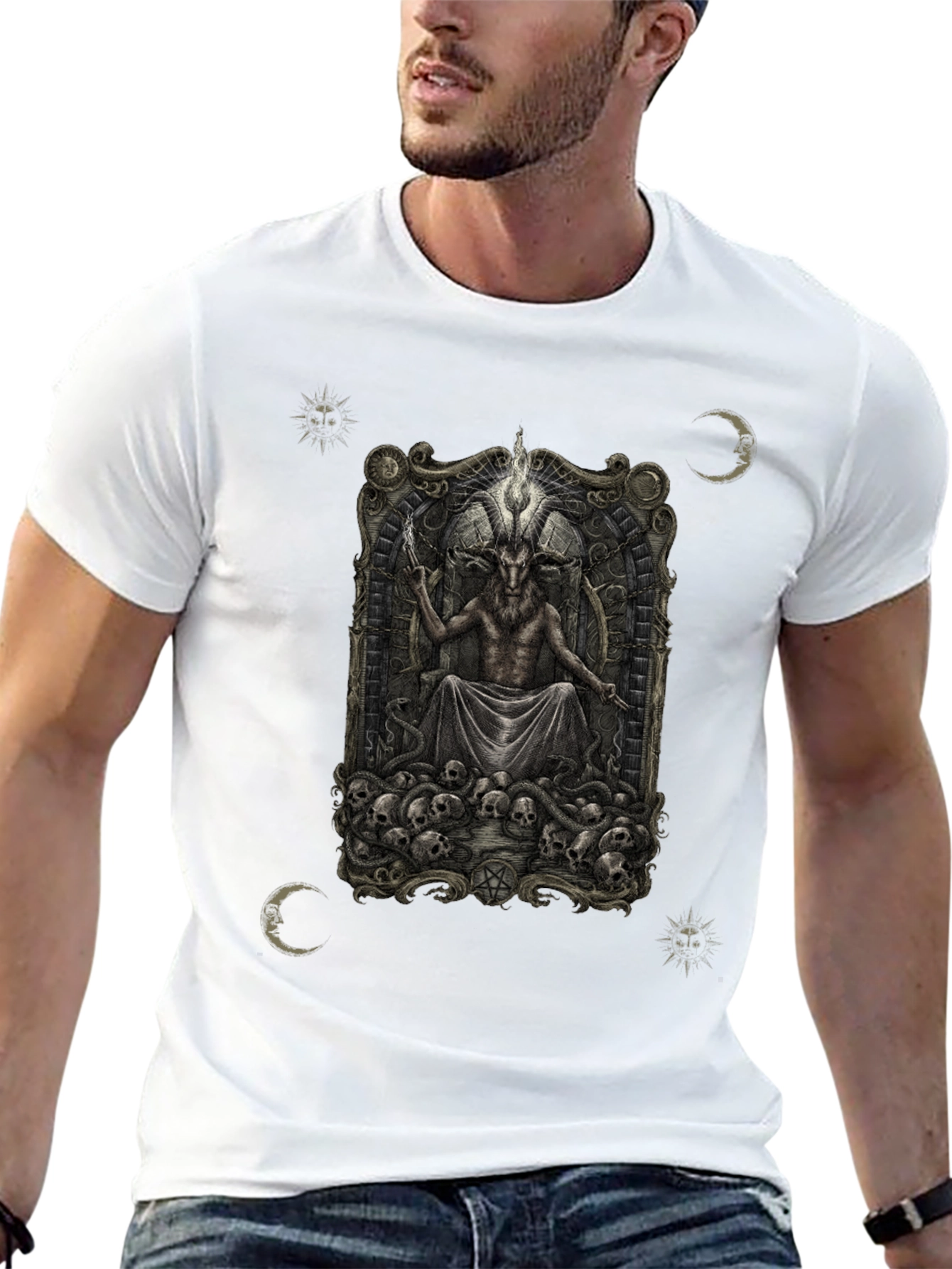 Occult Baphomet Graphic T-Shirt - Dark Satanic Tee