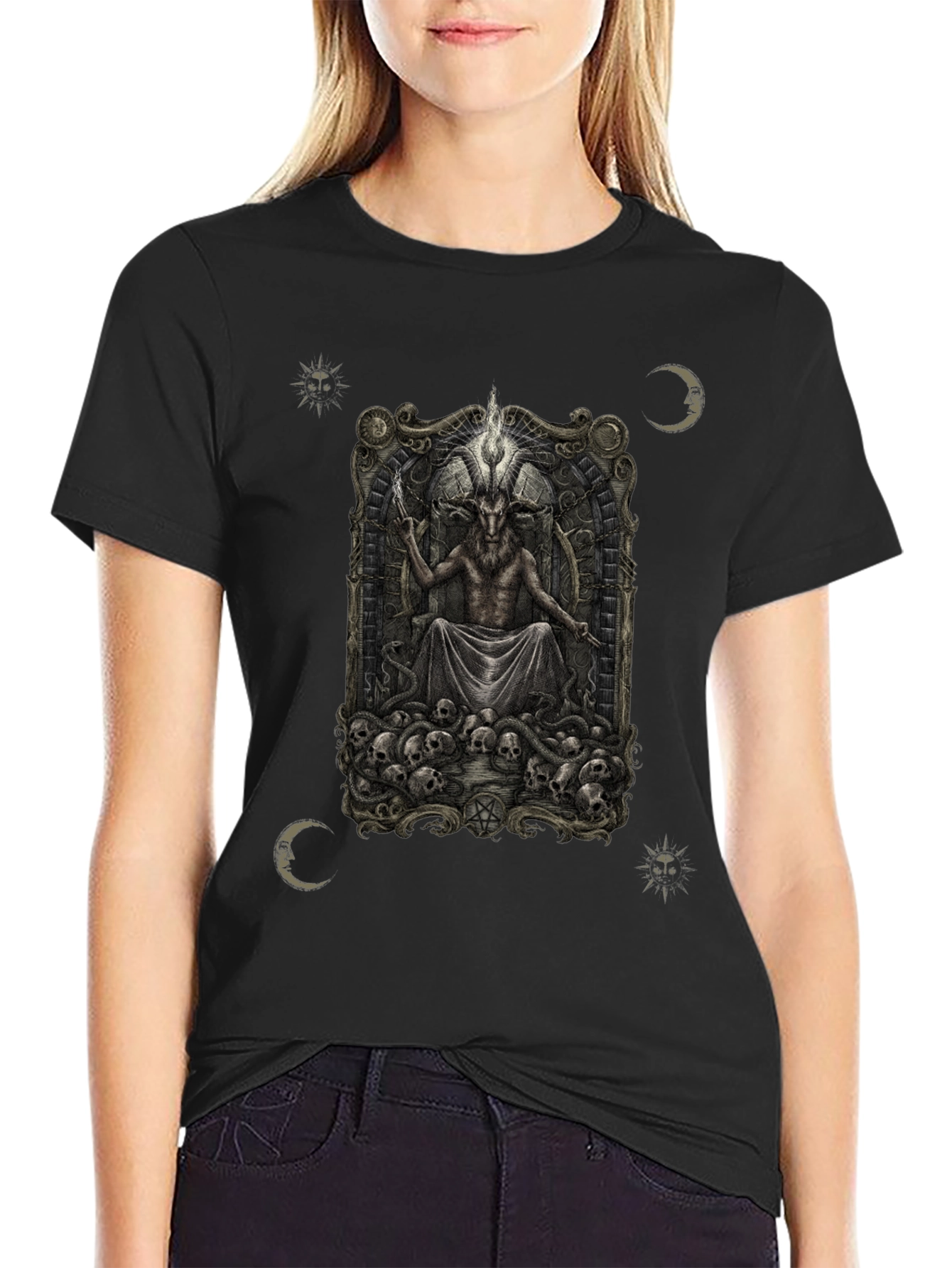 Occult Baphomet Graphic T-Shirt - Dark Satanic Tee