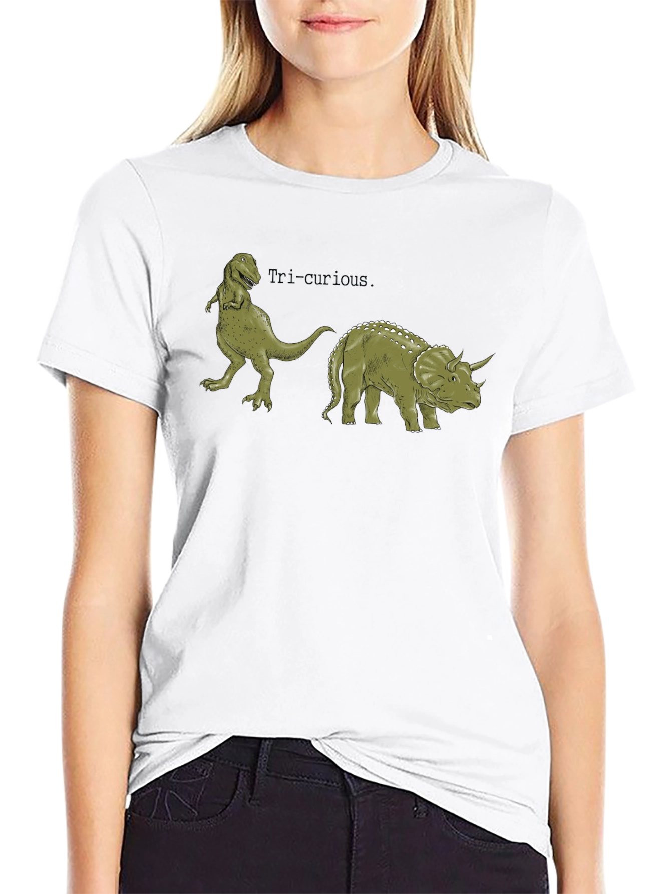 Tri-Curious Dinosaur Graphic Tee
