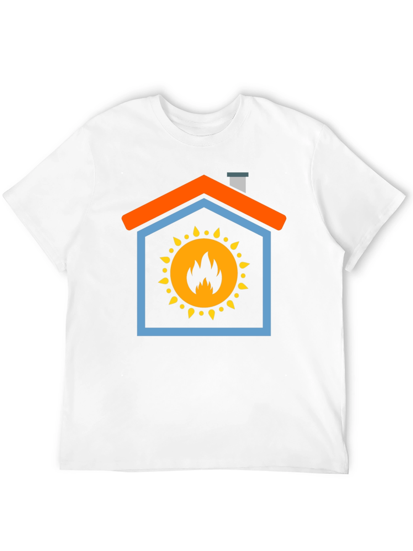 Fiery Home T-Shirt - Bold Graphic Design