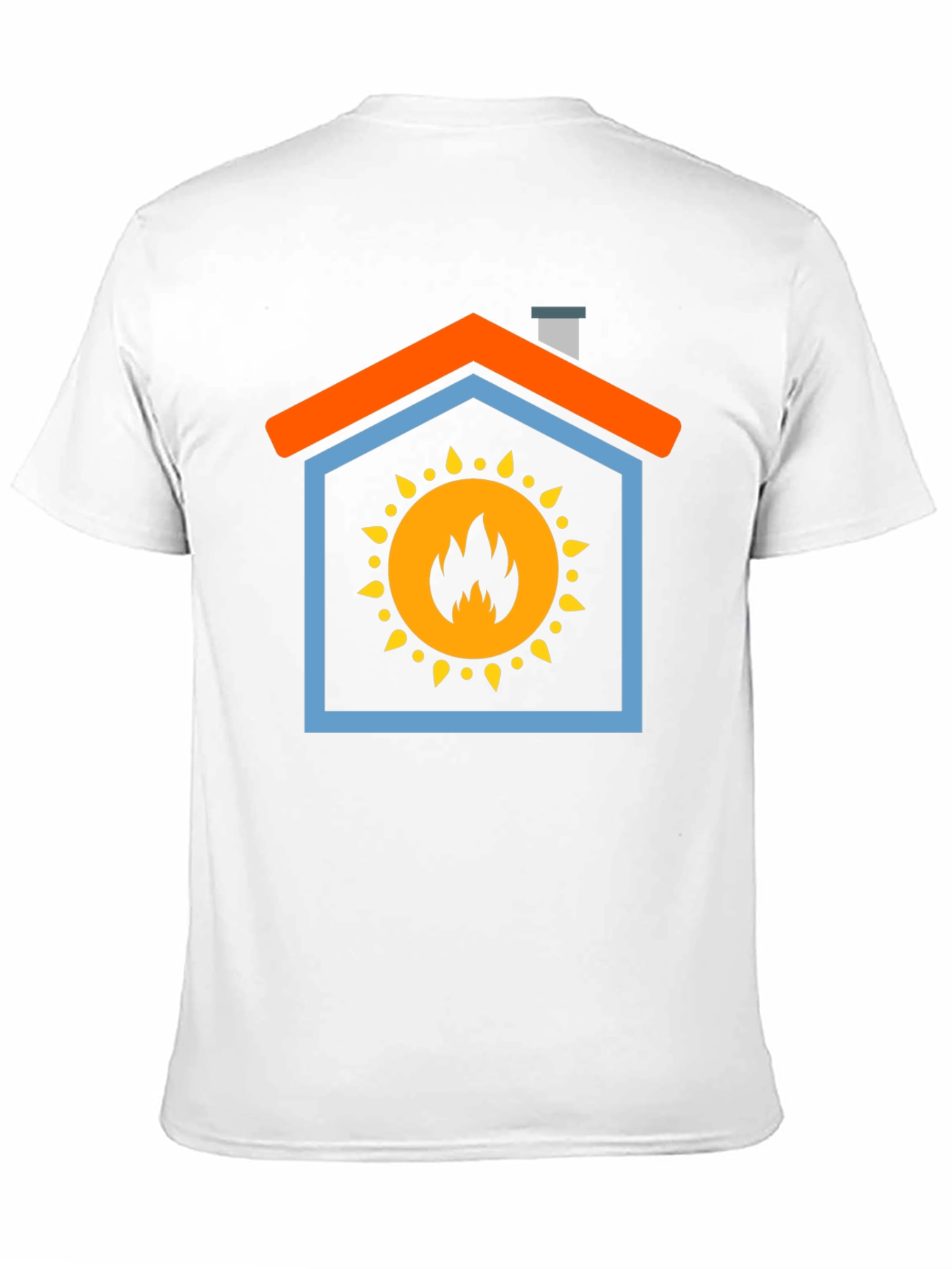 Fiery Home T-Shirt - Bold Graphic Design