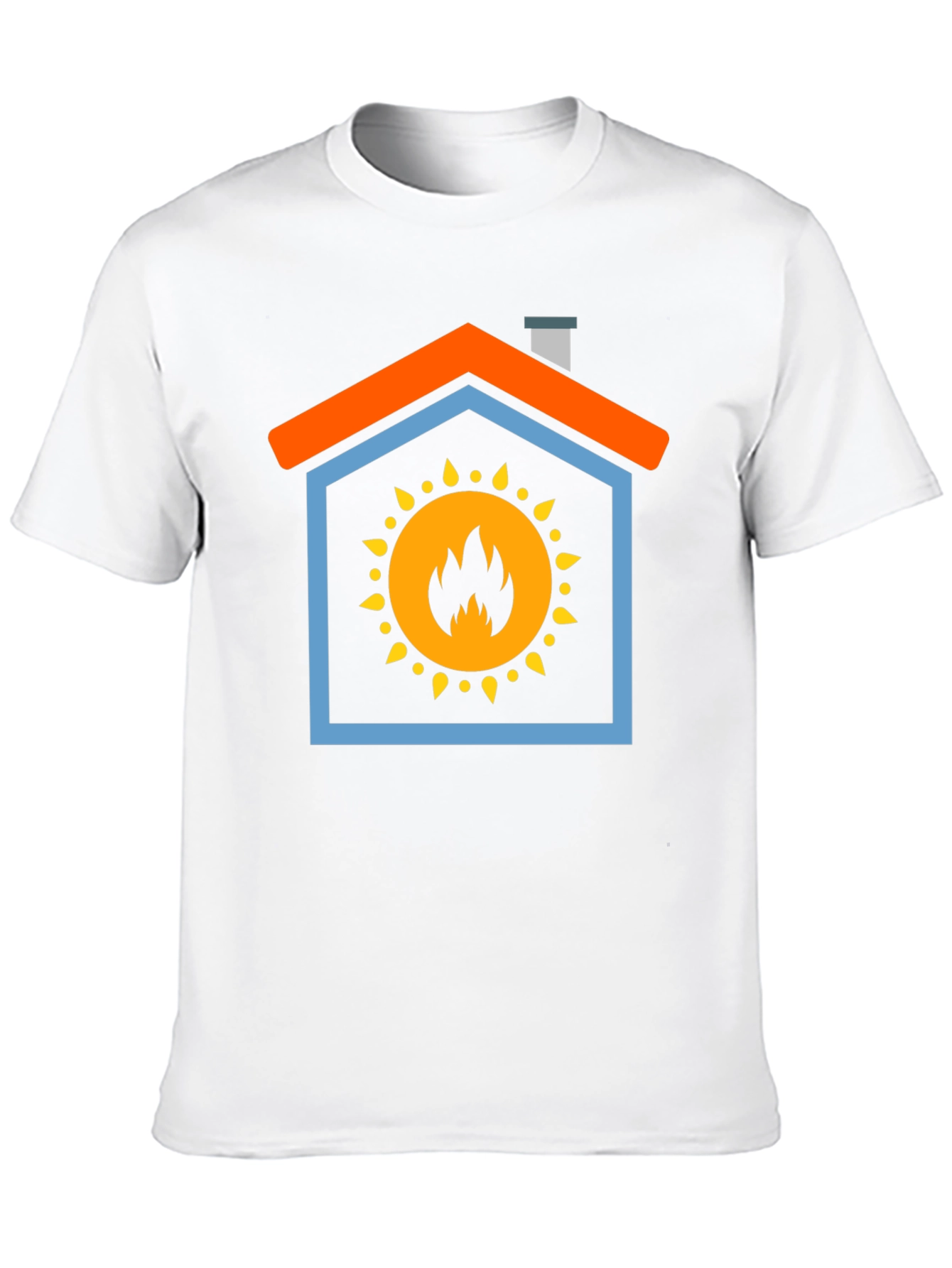 Fiery Home T-Shirt - Bold Graphic Design