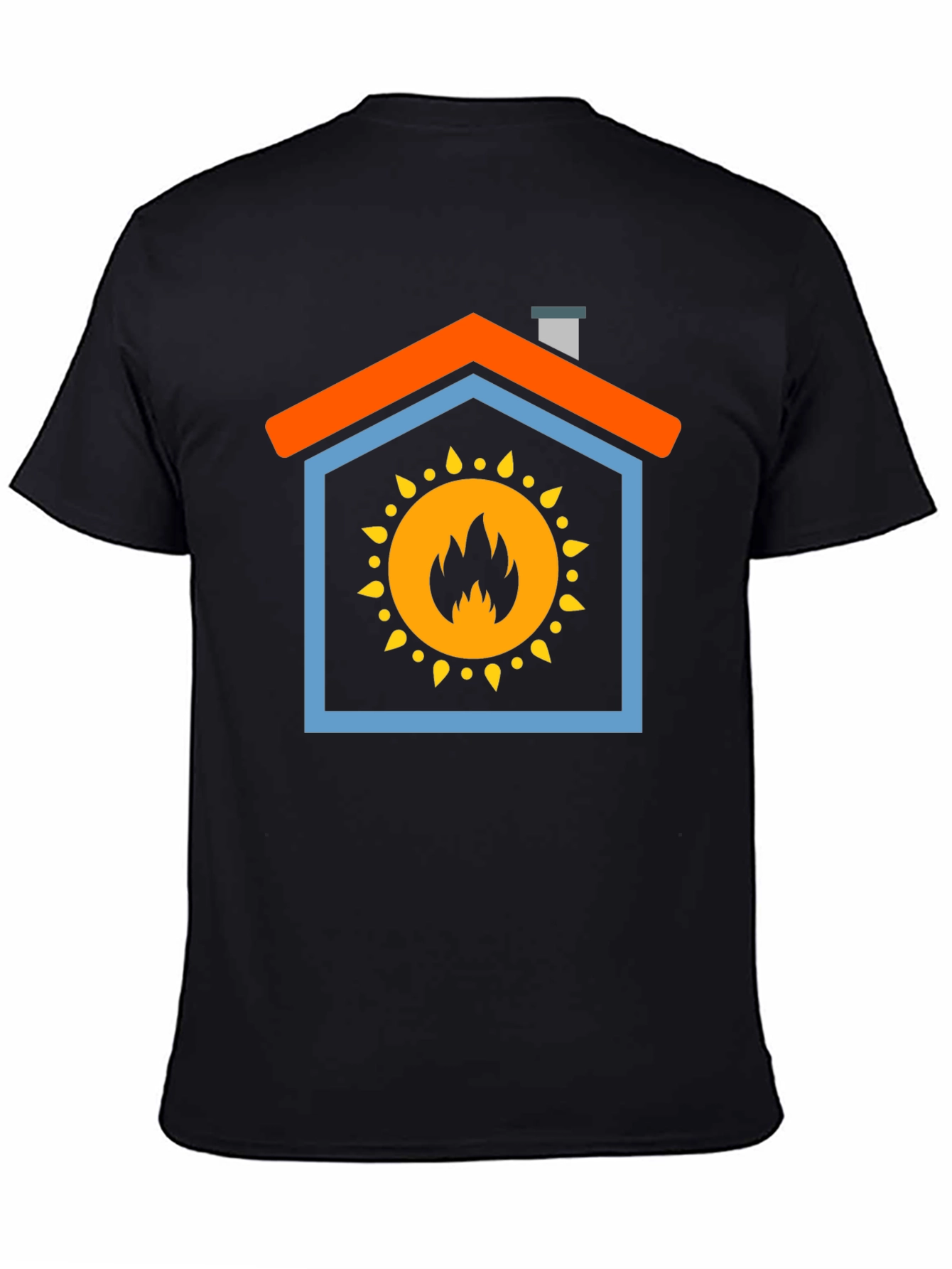 Fiery Home T-Shirt - Bold Graphic Design