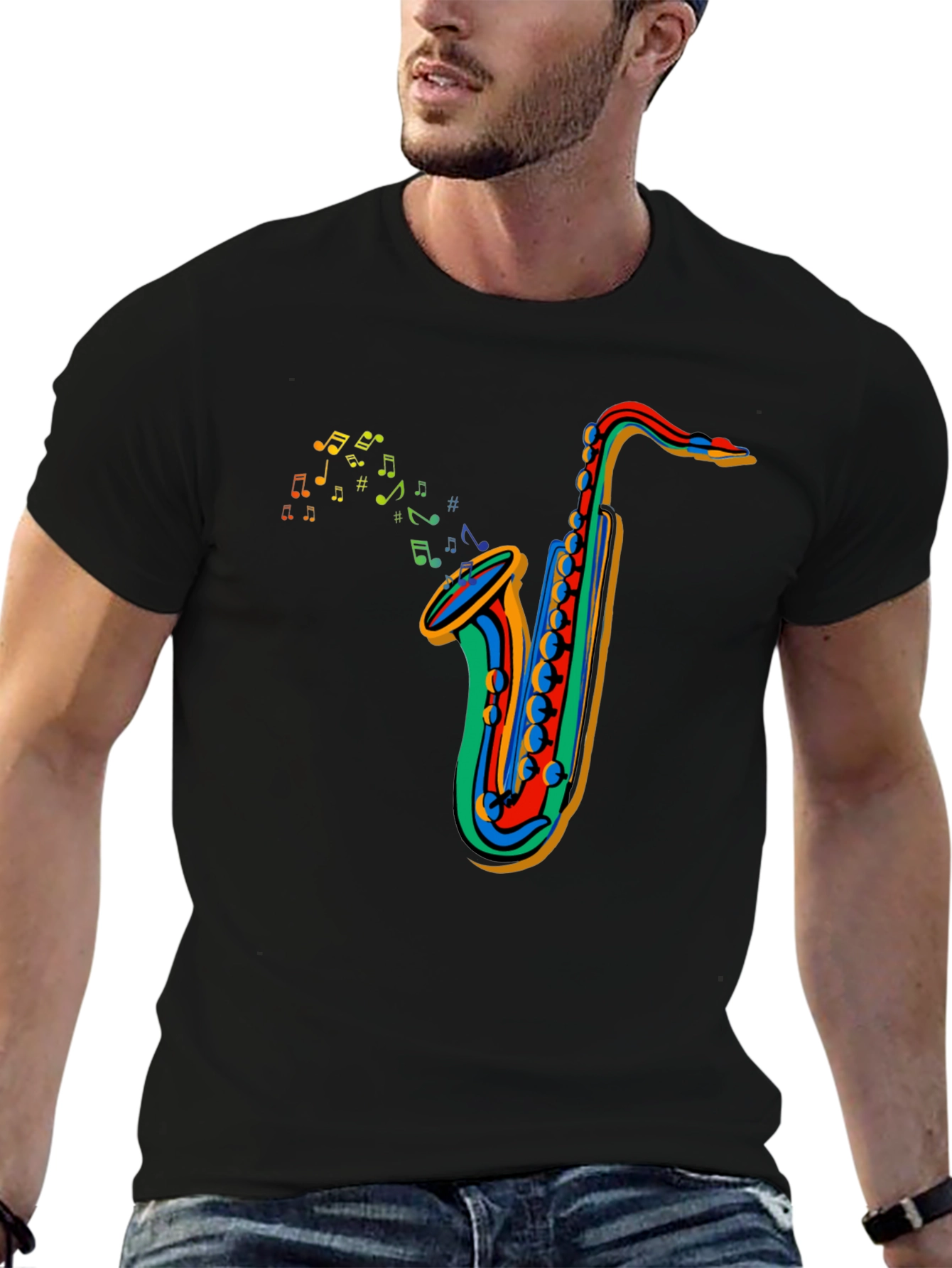 Colorful Saxophone Music T-Shirt