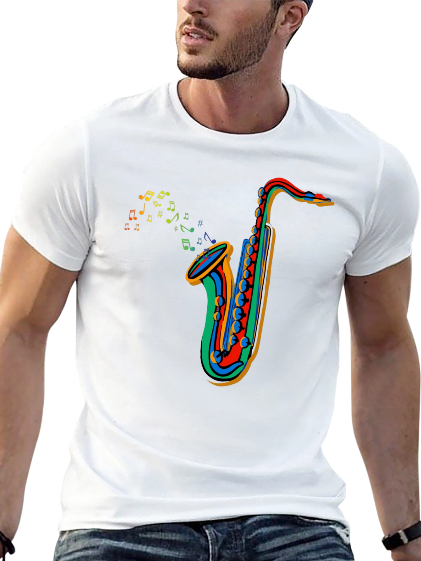 Colorful Saxophone Music T-Shirt