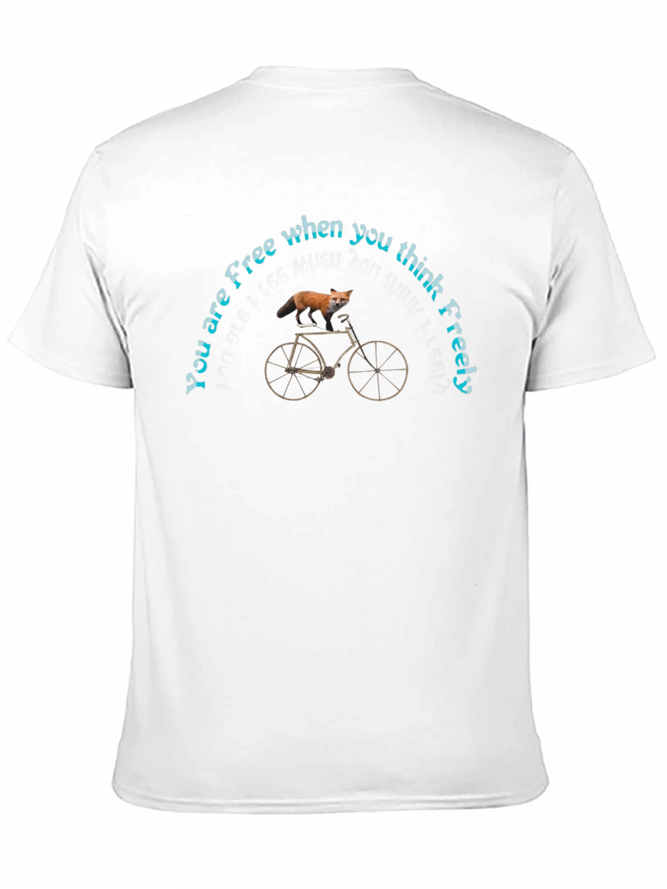 Free Thinker Fox Bicycle Graphic T-Shirt
