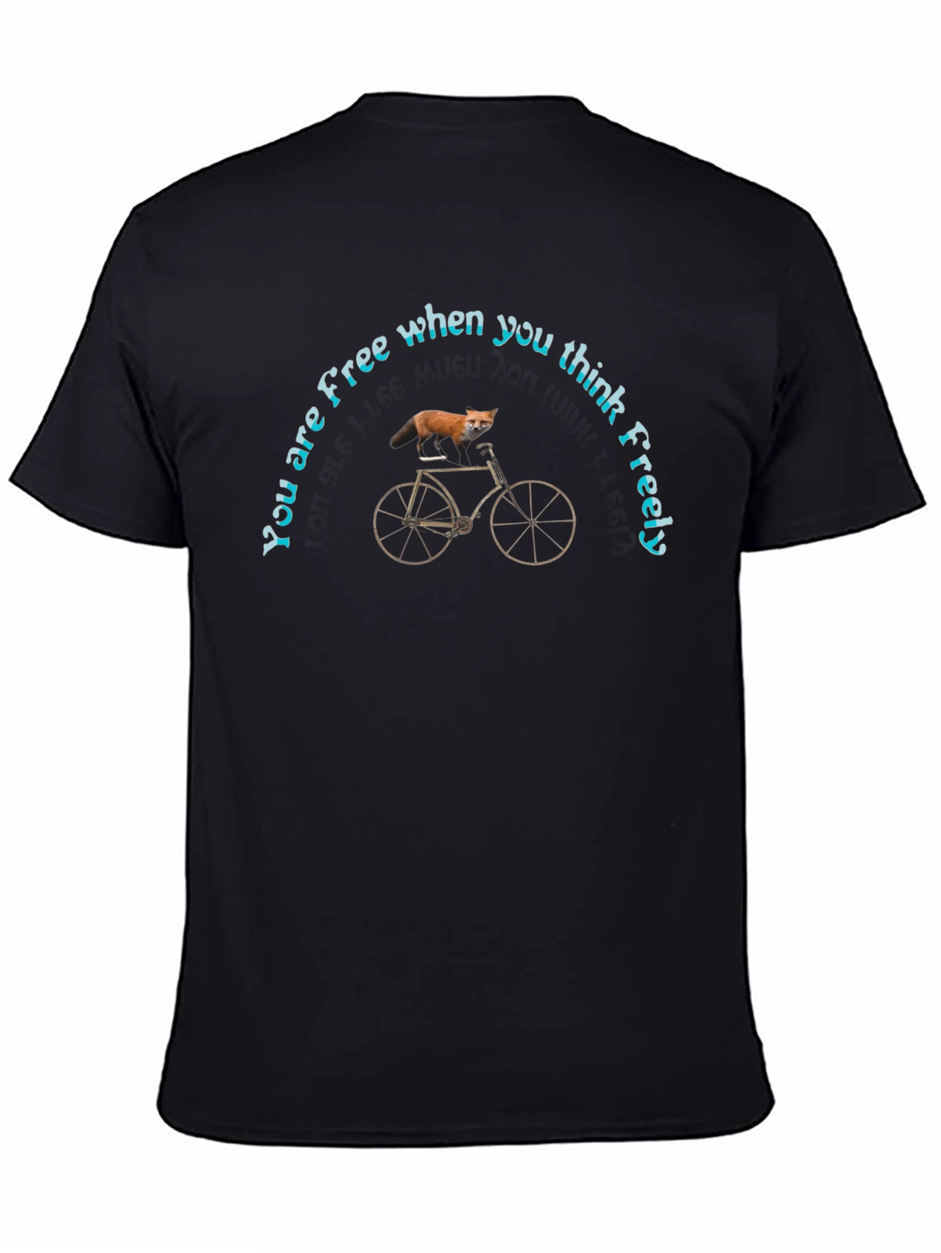 Free Thinker Fox Bicycle Graphic T-Shirt