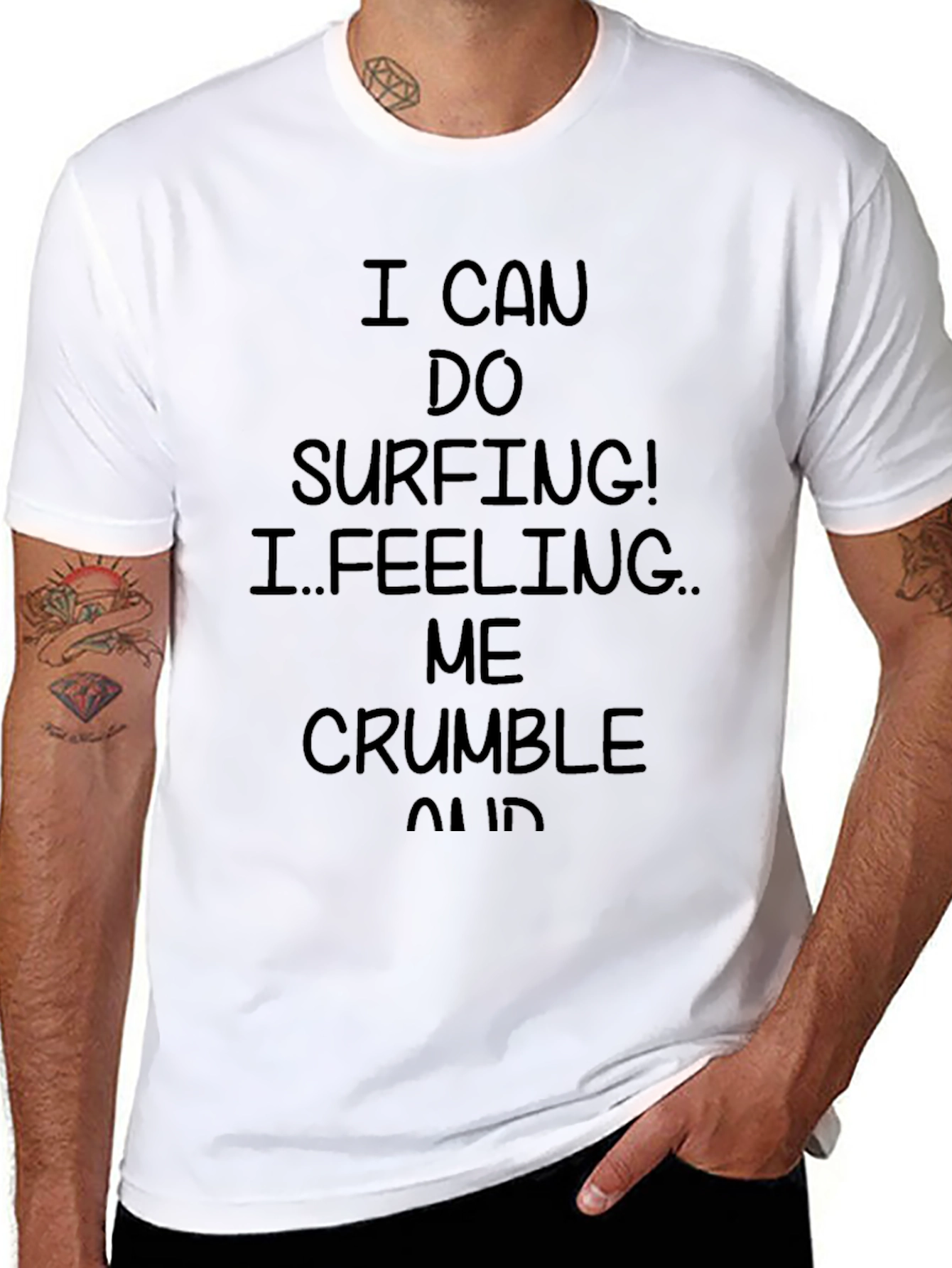 I CAN DO SURFING! Graphic Print T-Shirt