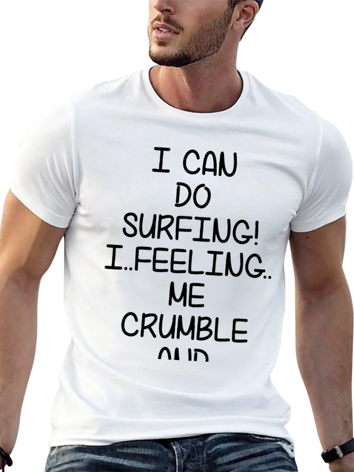 I CAN DO SURFING! Graphic Print T-Shirt