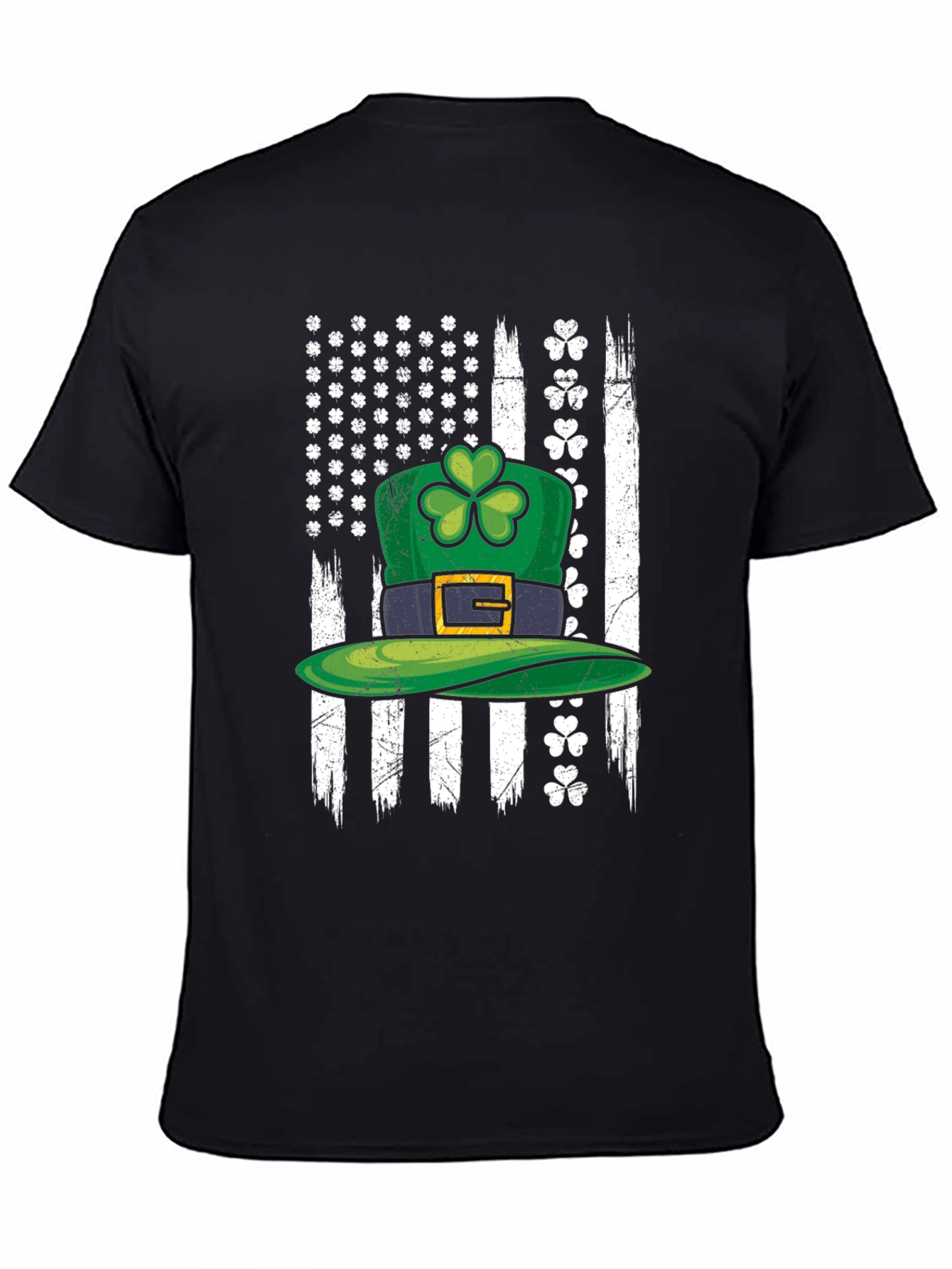 St. Patricks Day American Flag Shamrock T-Shirt