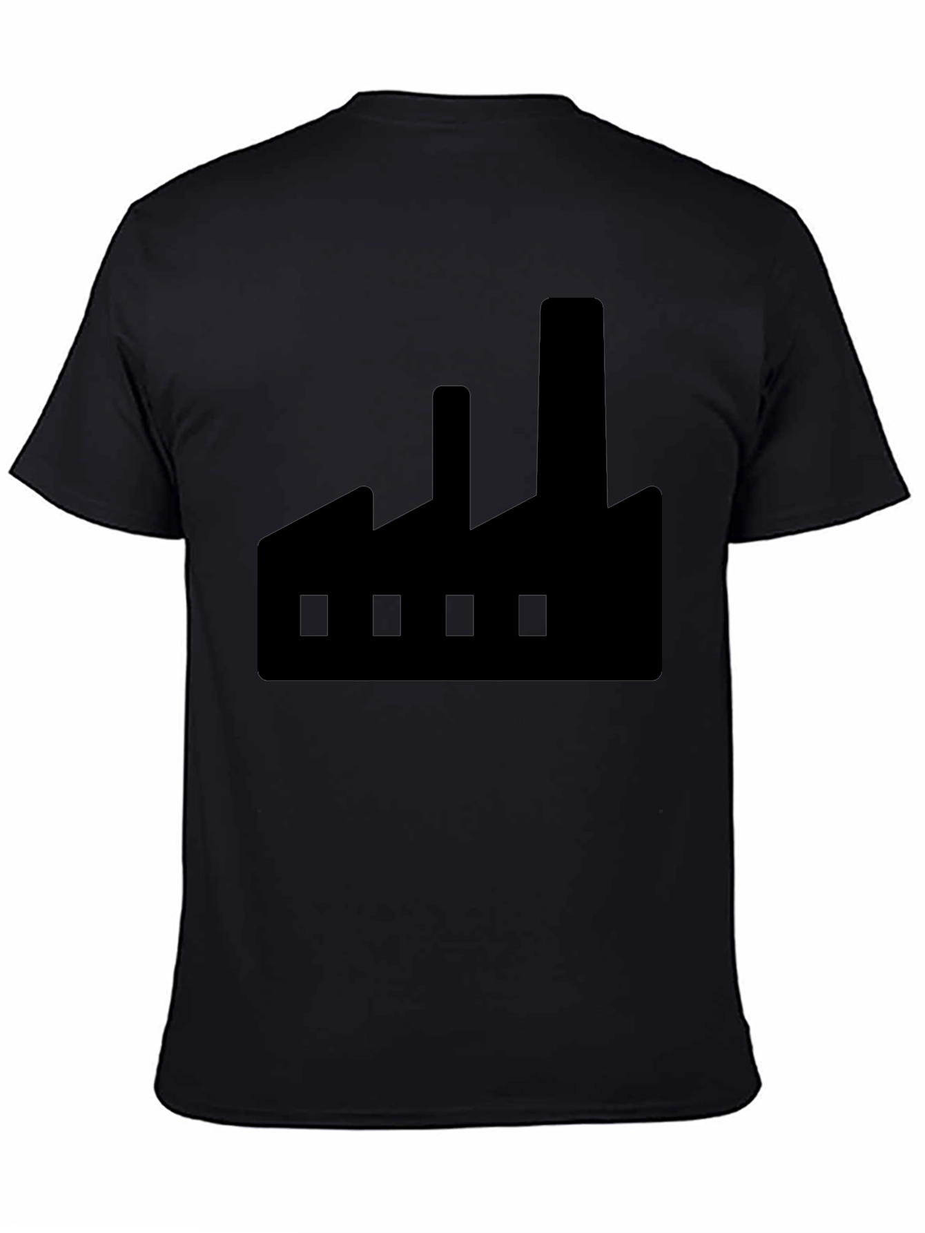Factory Graphic Black T-Shirt - Industrial Style