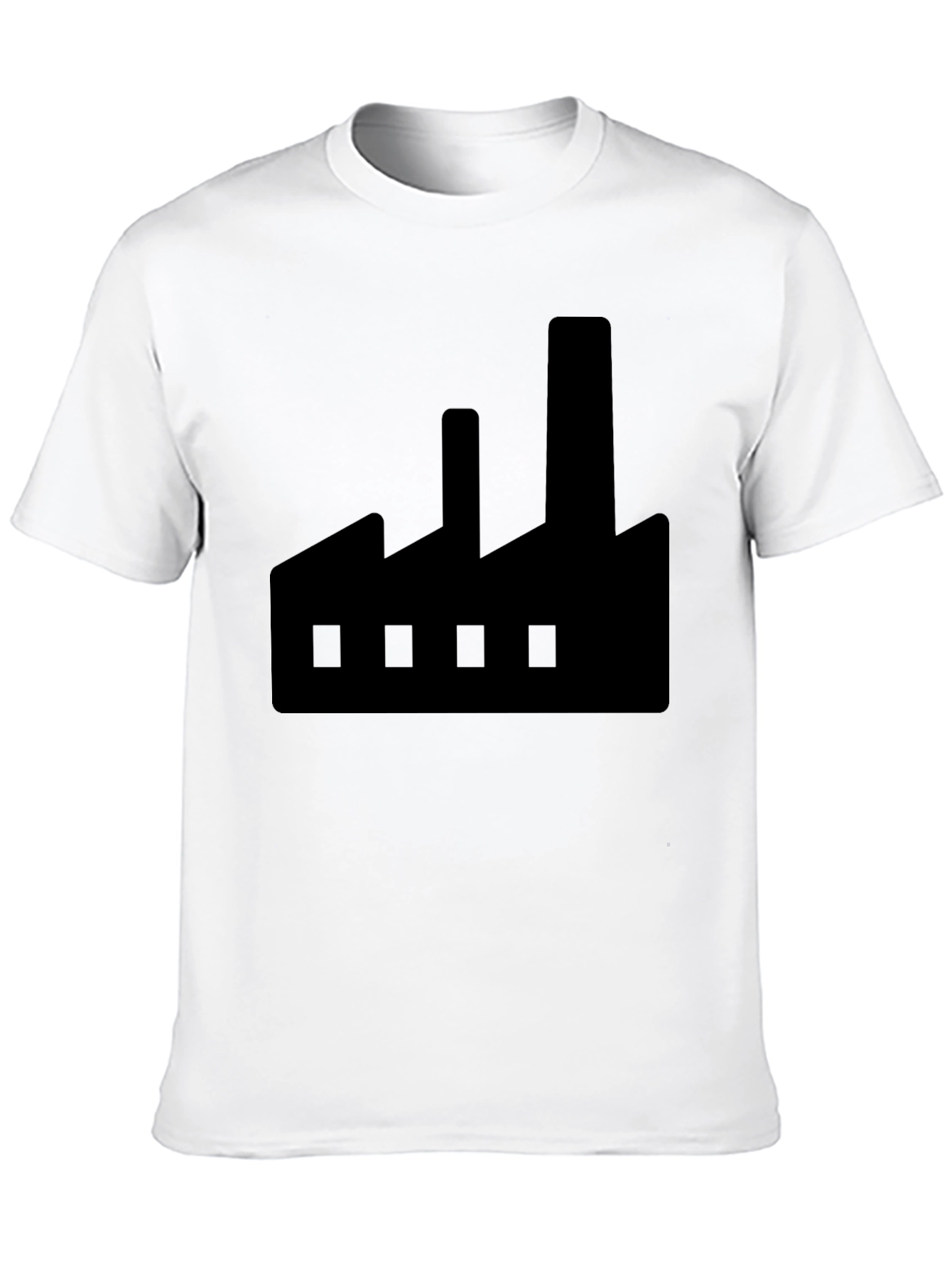 Factory Graphic Black T-Shirt - Industrial Style
