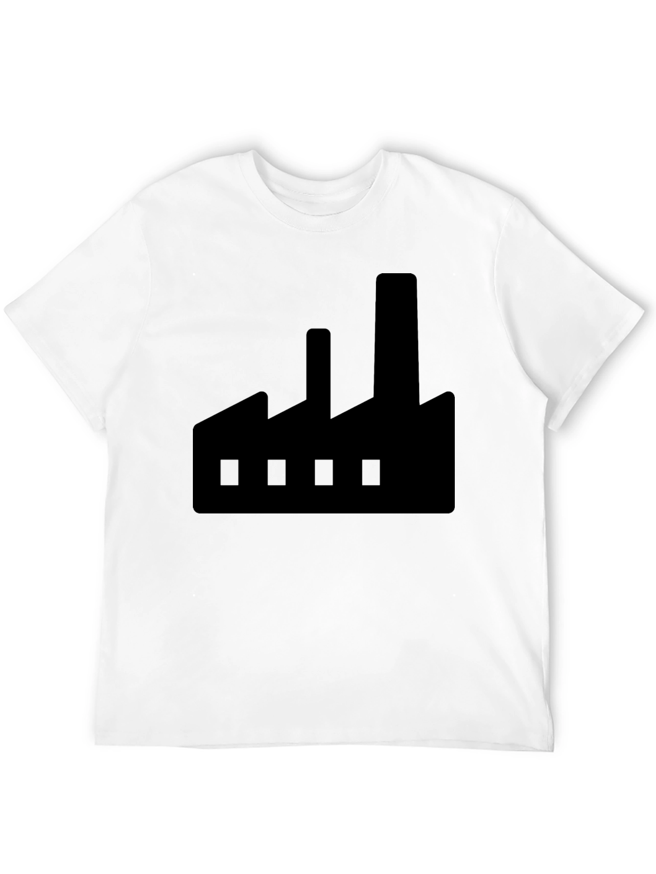 Factory Graphic Black T-Shirt - Industrial Style