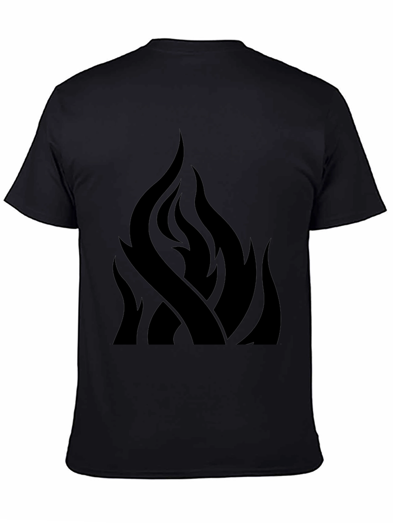 Black Flames Graphic Tee - Mens Casual Shirt