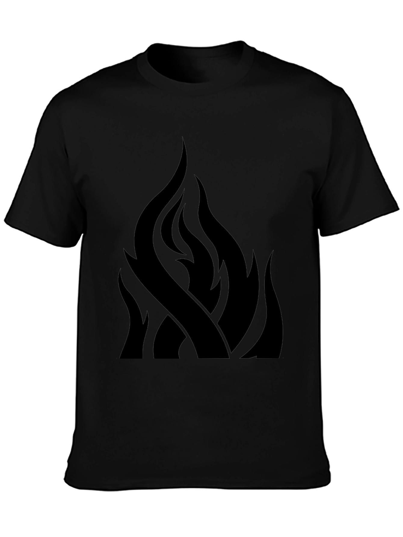 Black Flames Graphic Tee - Mens Casual Shirt