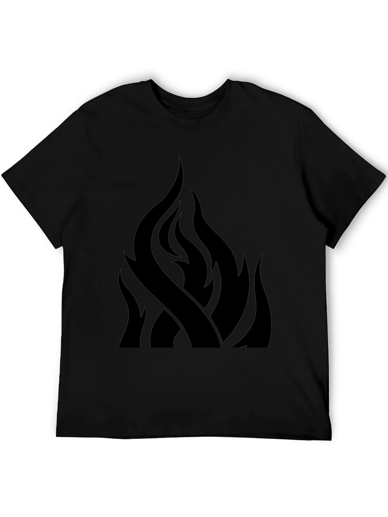 Black Flames Graphic Tee - Mens Casual Shirt