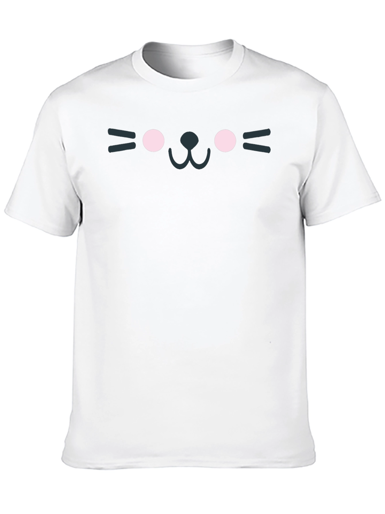 Cute Black Cat Face T-Shirt - Unisex