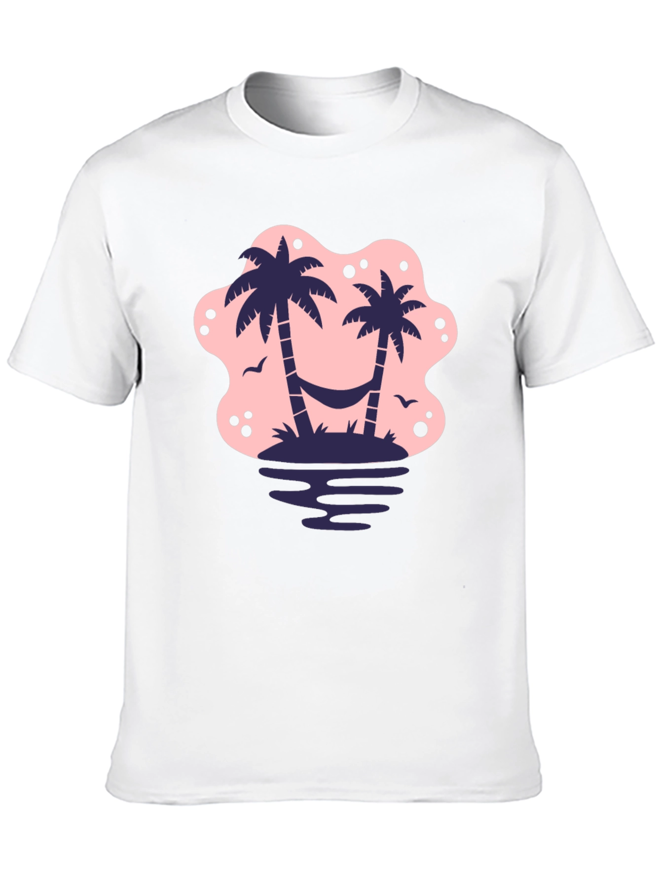 Tropical Island Palm Tree Graphic T-Shirt