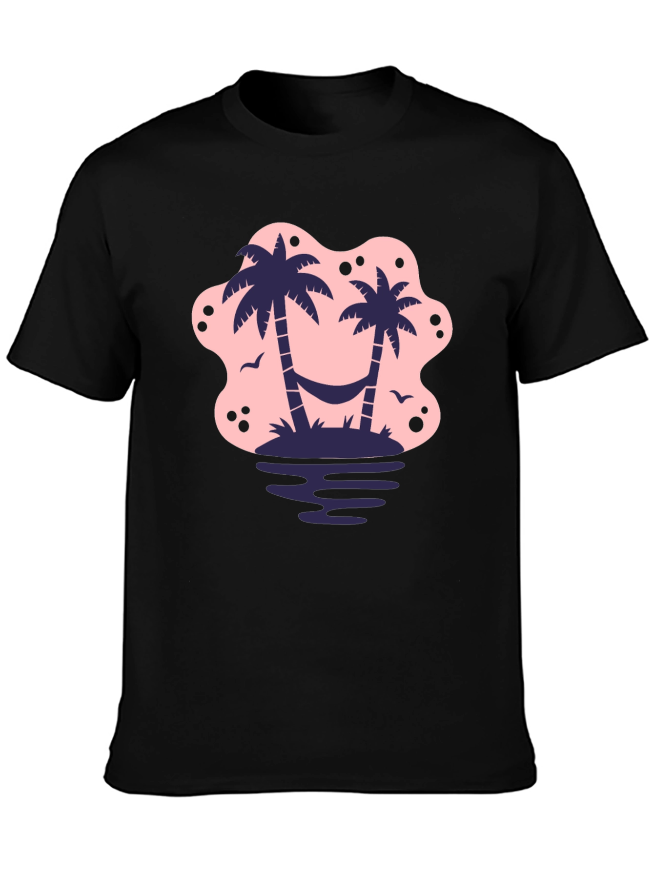Tropical Island Palm Tree Graphic T-Shirt
