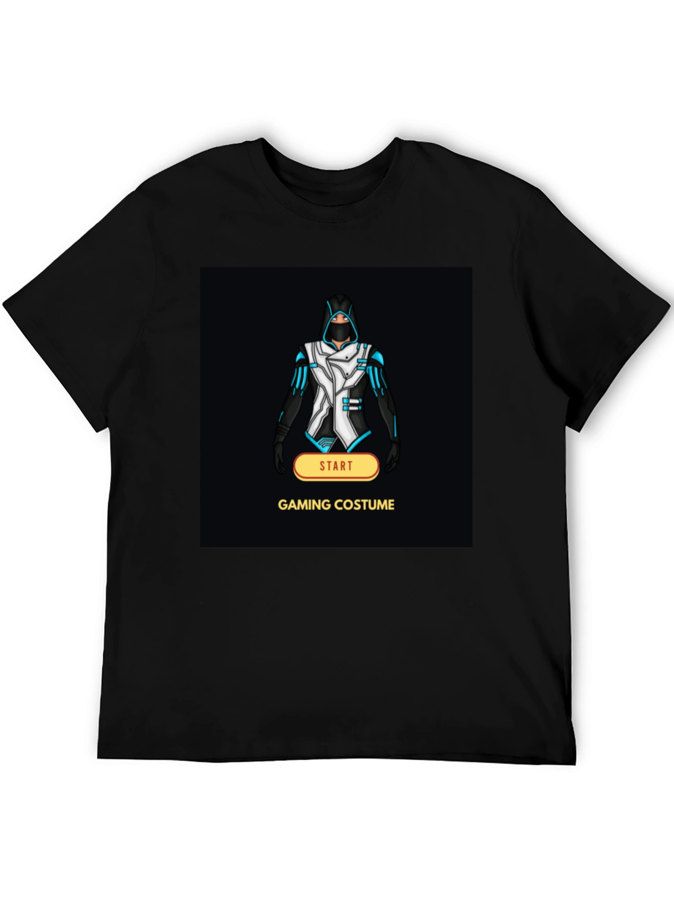 Gaming Costume Graphic Tee - Black T-Shirt
