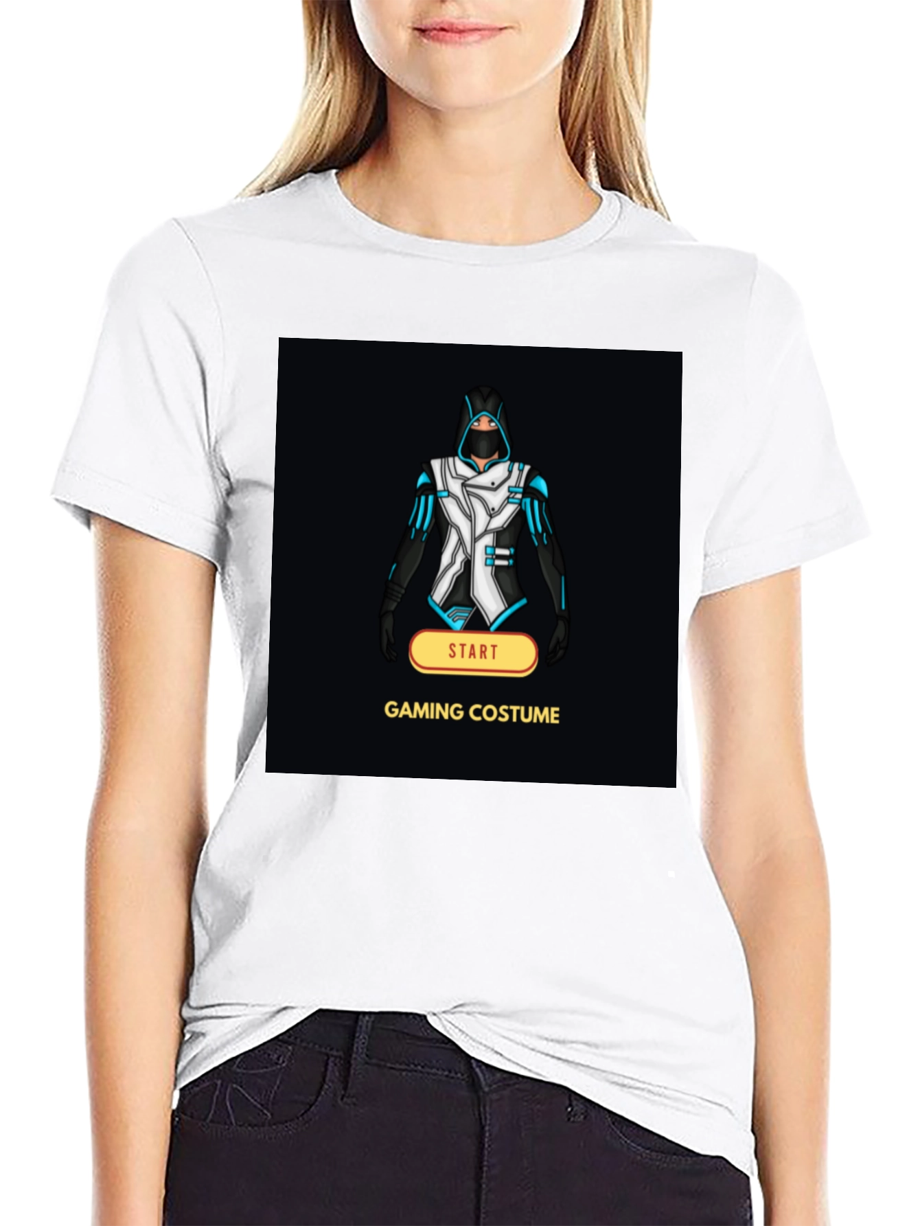 Gaming Costume Graphic Tee - Black T-Shirt