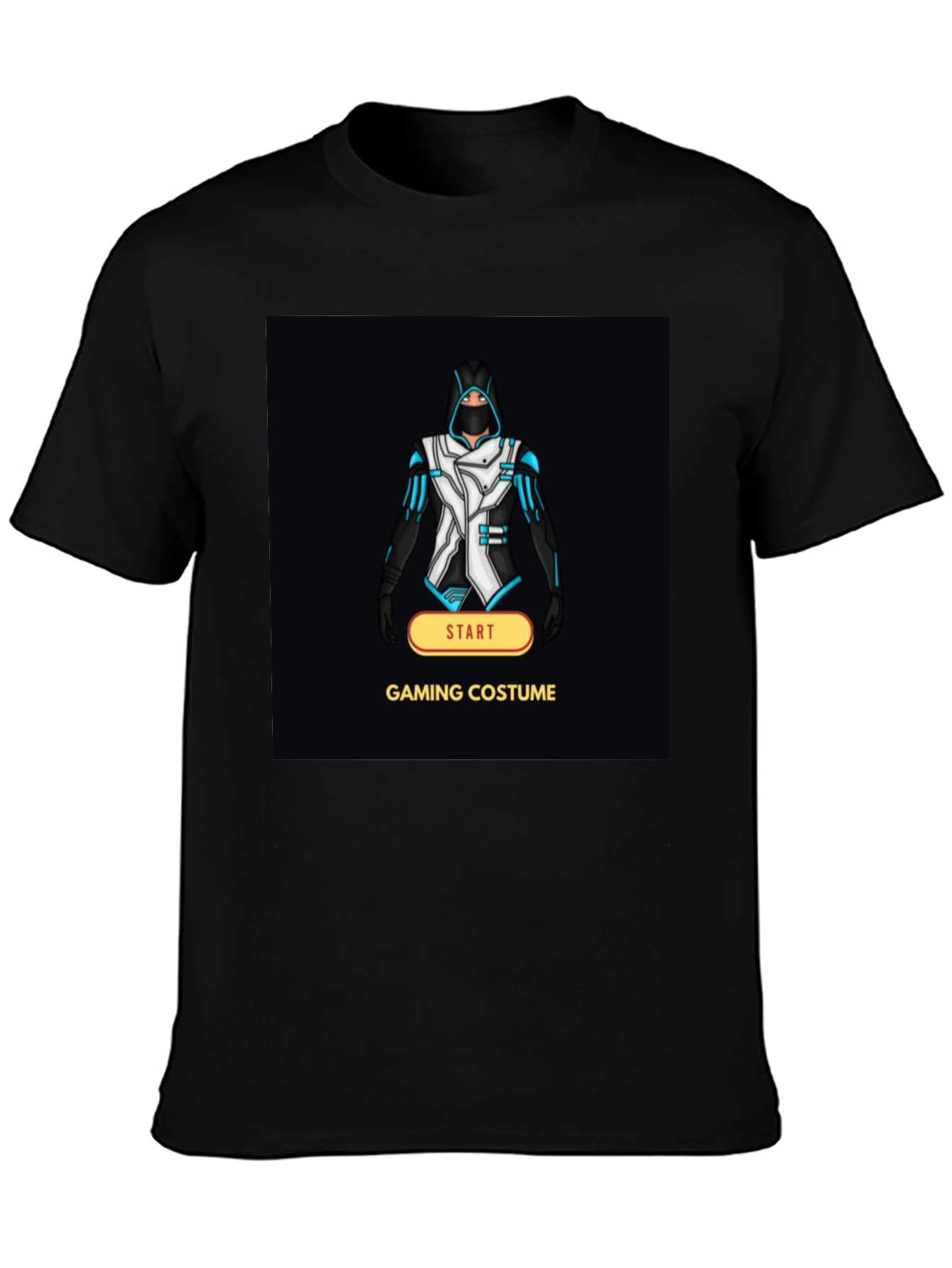 Gaming Costume Graphic Tee - Black T-Shirt