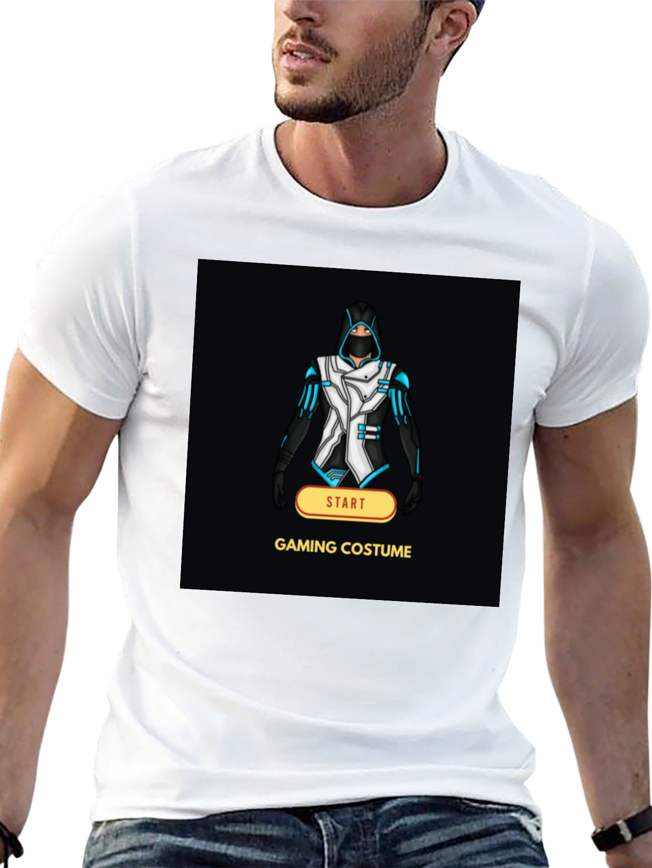 Gaming Costume Graphic Tee - Black T-Shirt