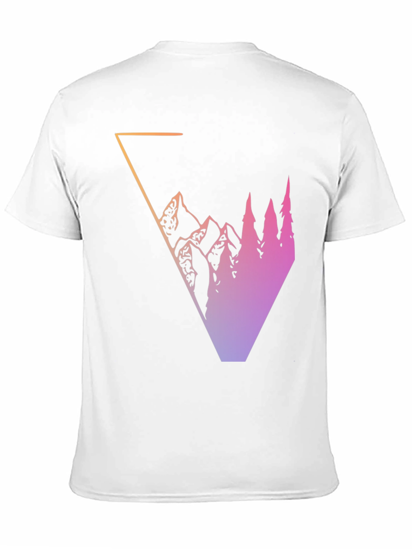 Gradient Mountain & Trees Graphic Tee