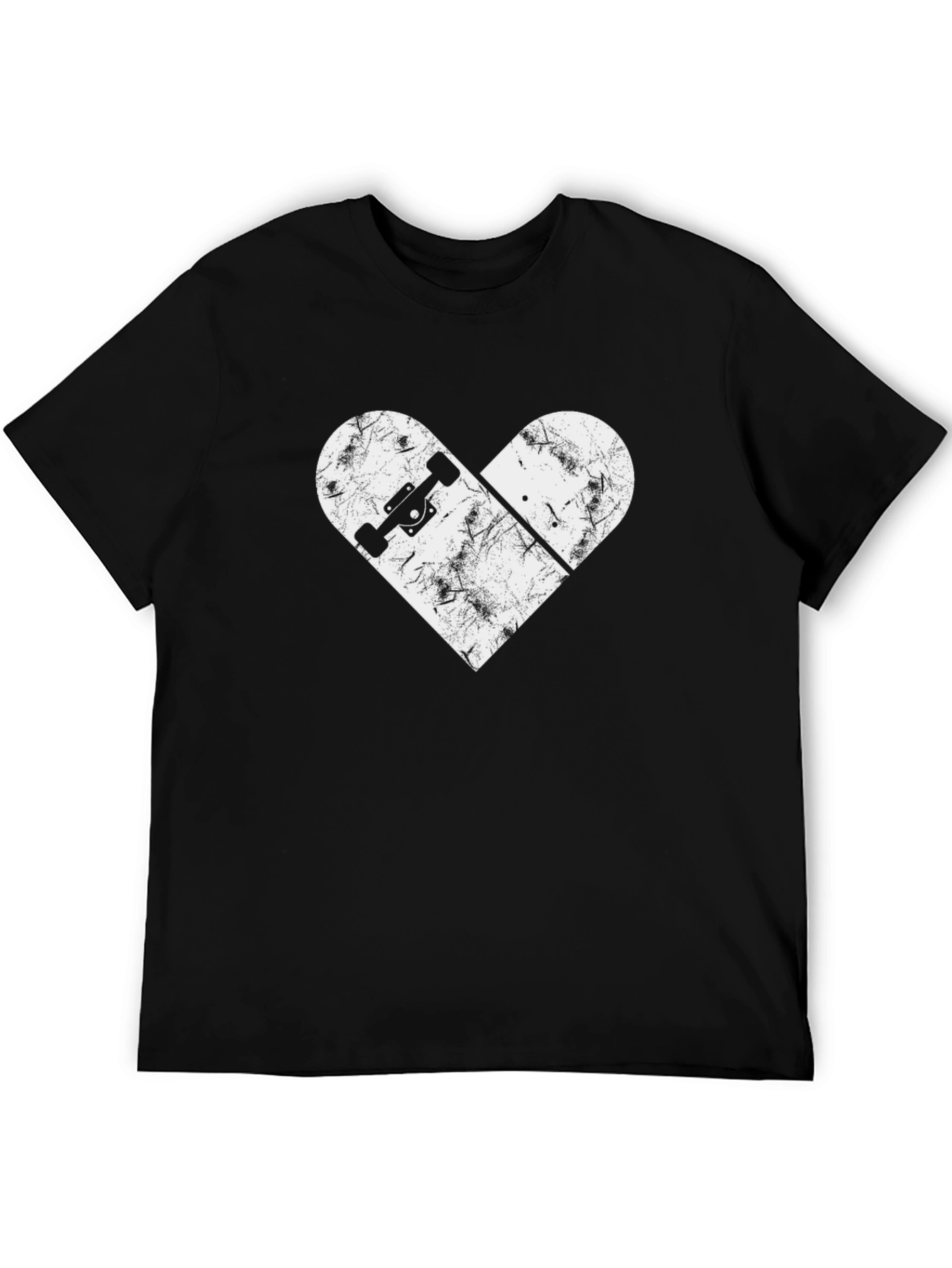 Skateboard Heart Graphic Tee - Cool Skater Design