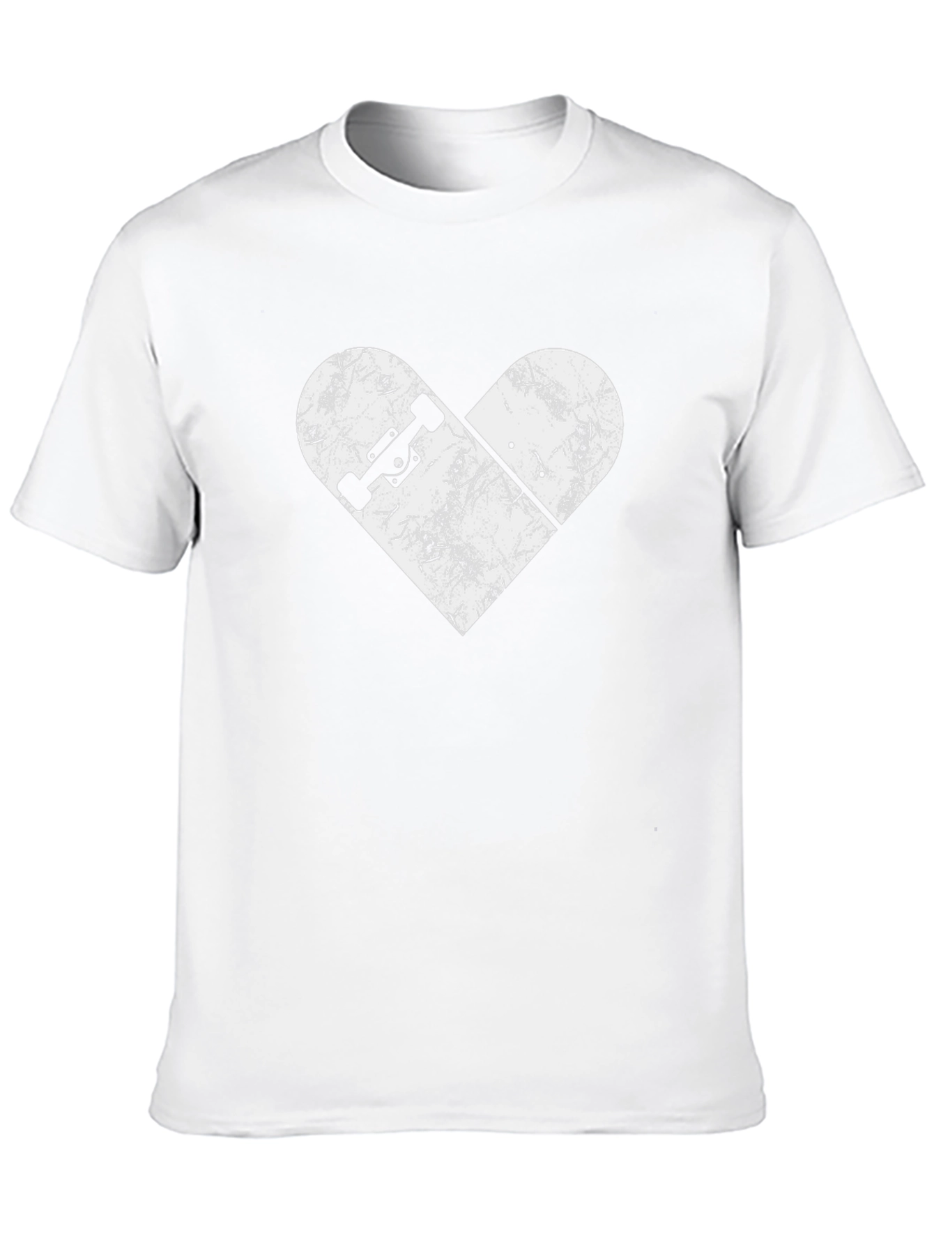 Skateboard Heart Graphic Tee - Cool Skater Design