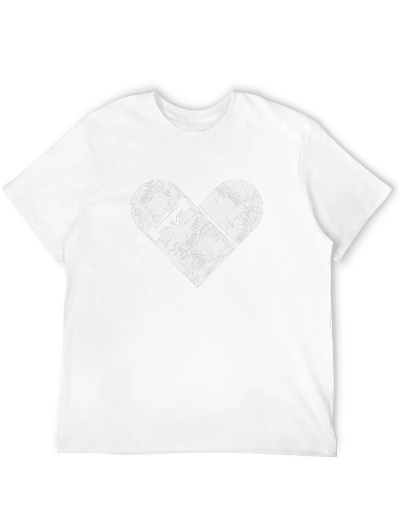 Skateboard Heart Graphic Tee - Cool Skater Design