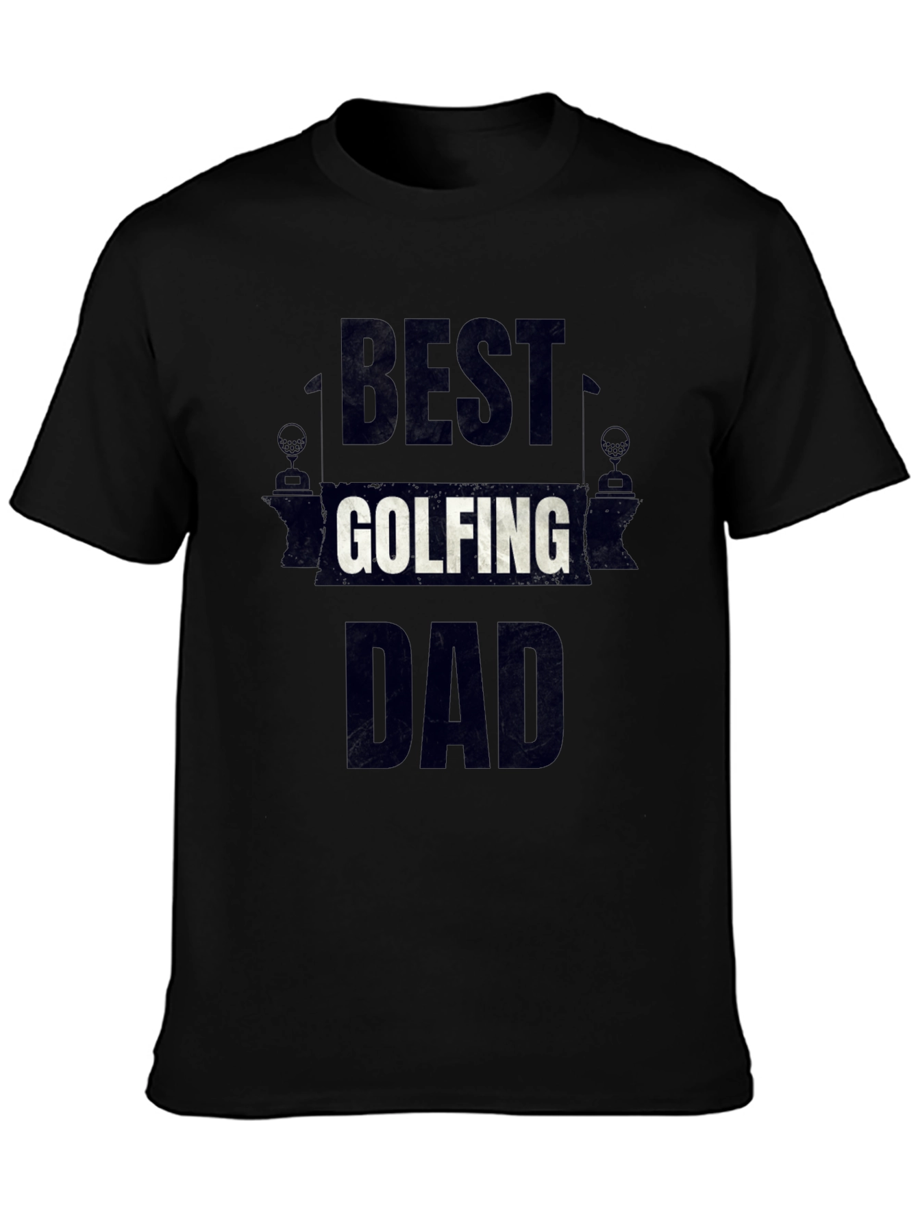 Best Golfing Dad Black T-Shirt