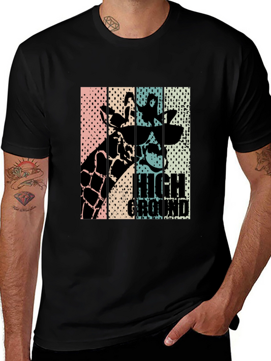High Ground Giraffe Graphic Tee - Cool Animal Design