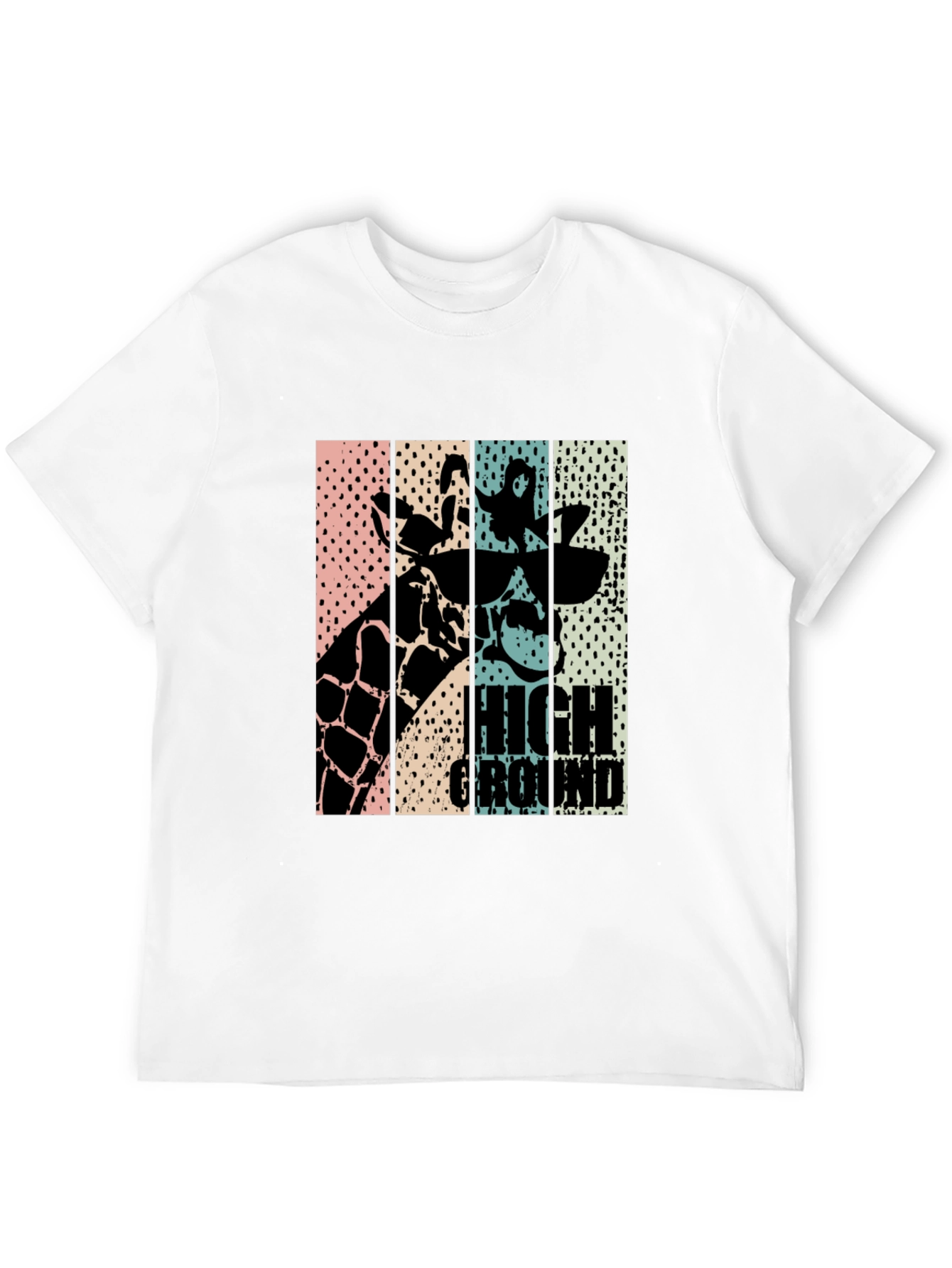 High Ground Giraffe Graphic Tee - Cool Animal Design