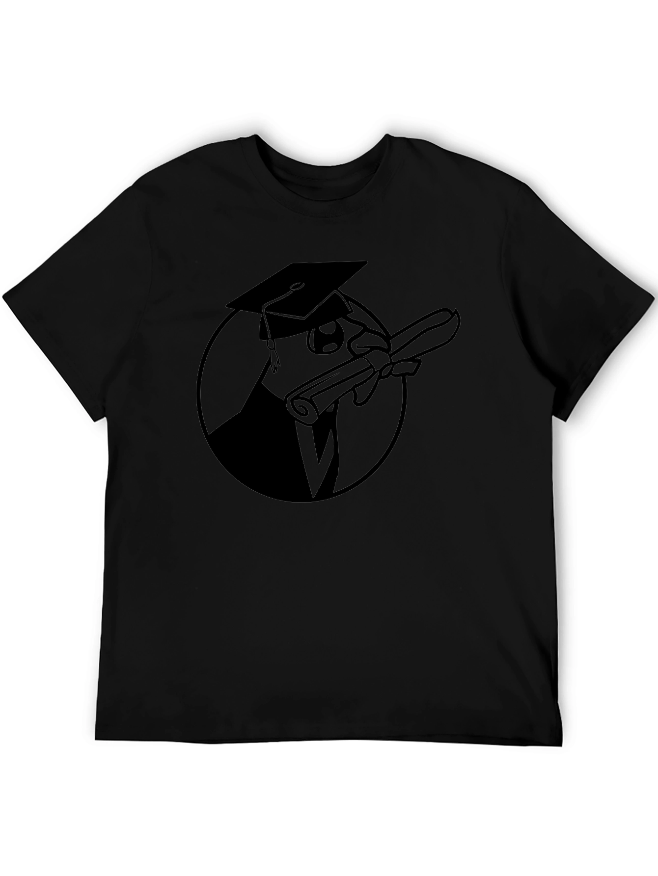 Graduation Owl Graphic Tee - Black