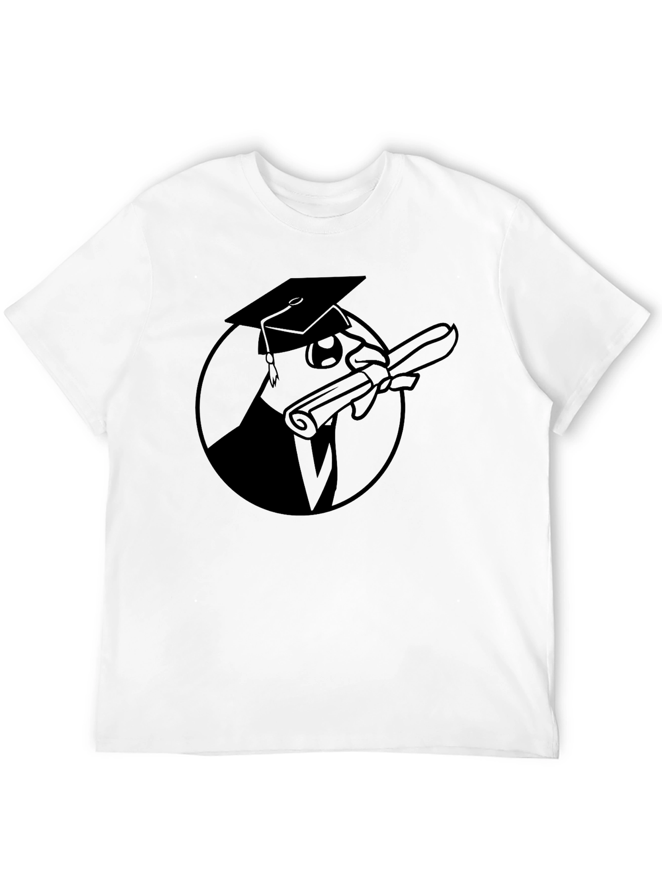 Graduation Owl Graphic Tee - Black