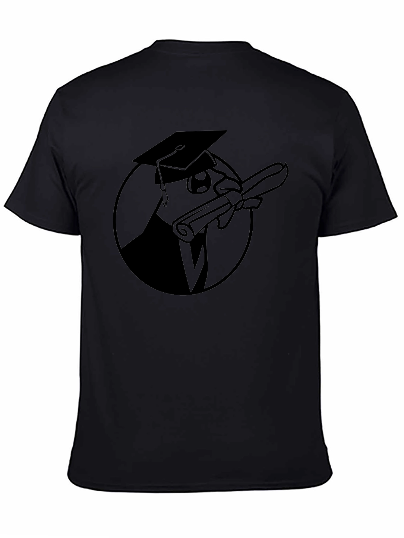Graduation Owl Graphic Tee - Black