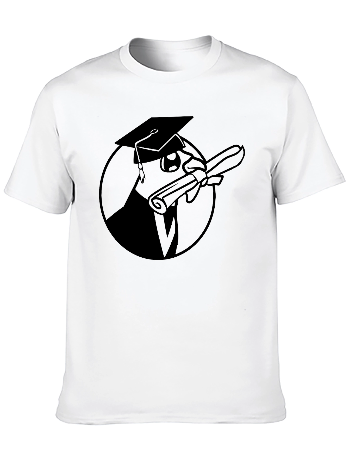 Graduation Owl Graphic Tee - Black