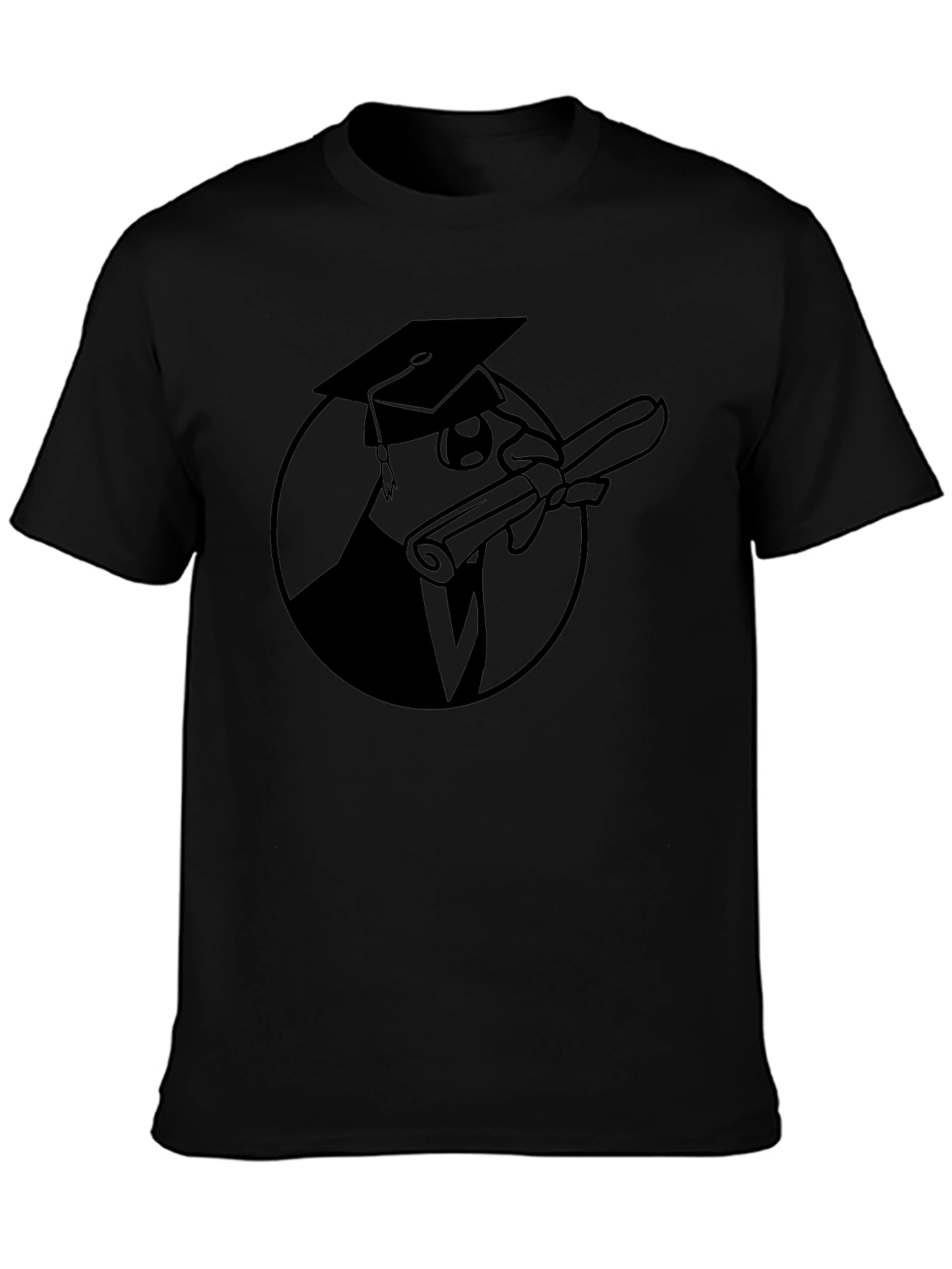 Graduation Owl Graphic Tee - Black