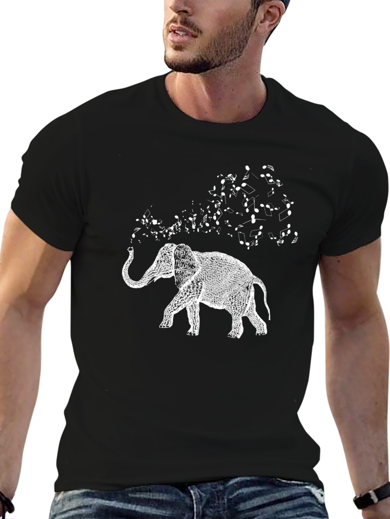 Elephant Music T-Shirt - Unique Graphic Tee