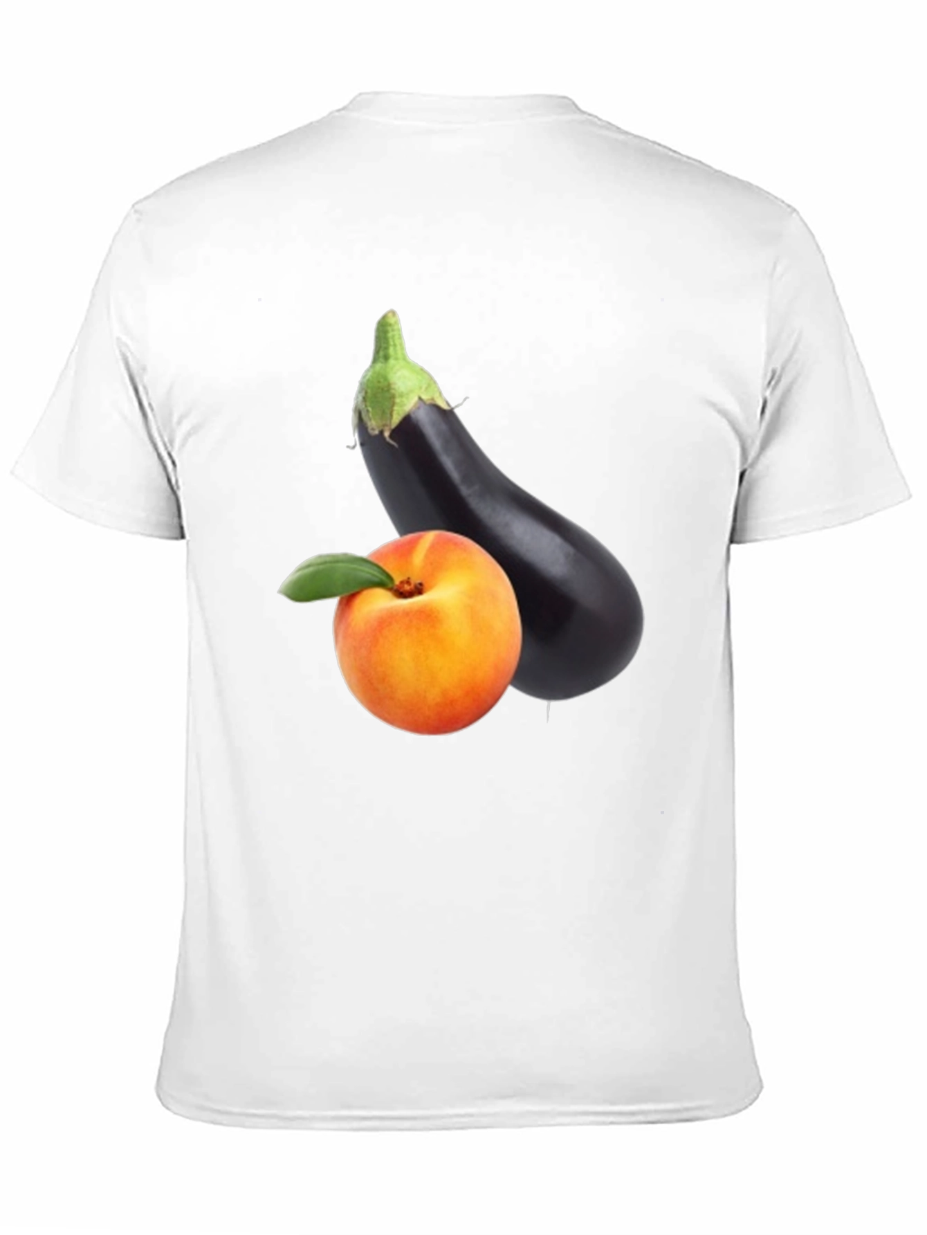 Peach & Eggplant Black T-Shirt