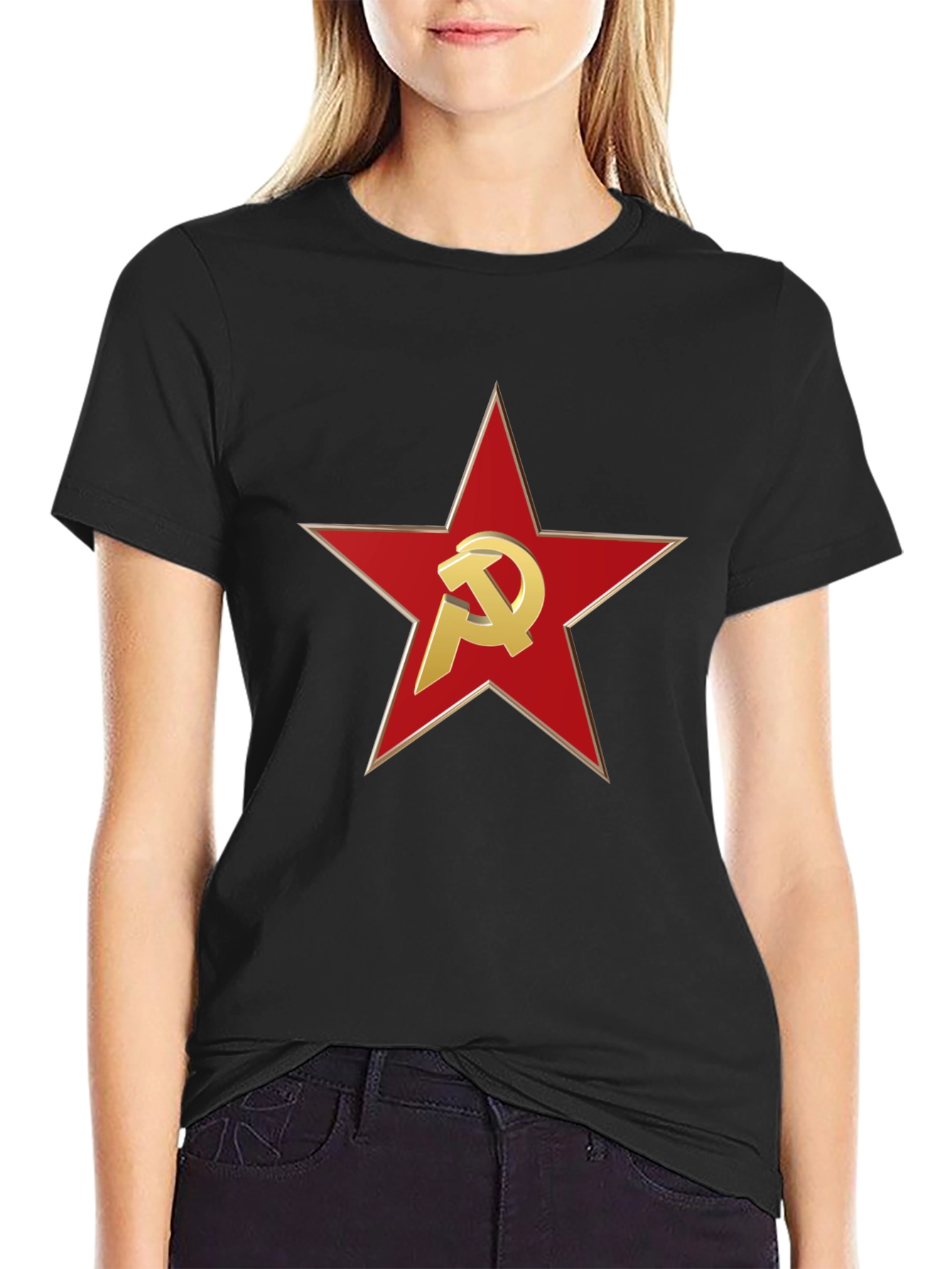 Hammer & Sickle Red Star Graphic T-Shirt