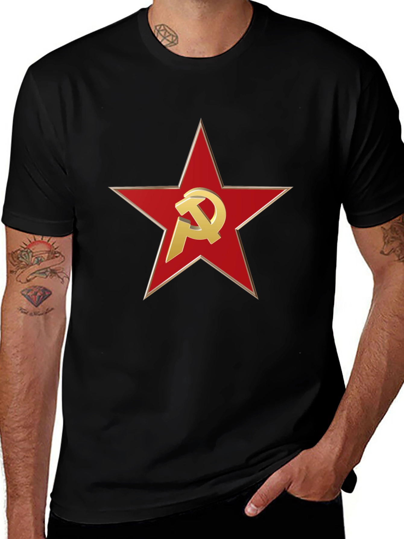 Hammer & Sickle Red Star Graphic T-Shirt