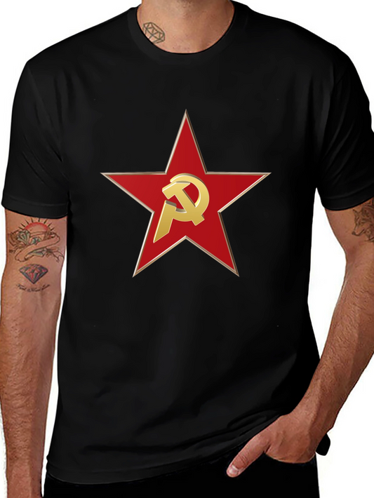 Hammer & Sickle Red Star Graphic T-Shirt
