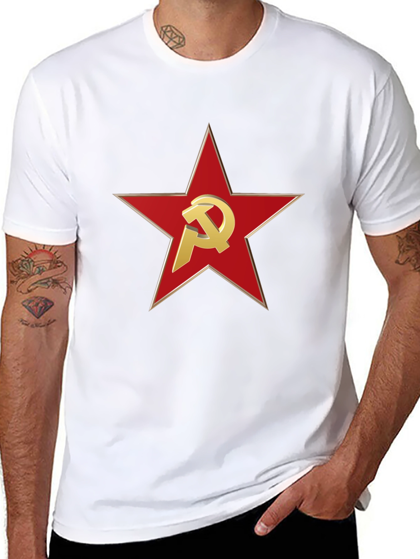 Hammer & Sickle Red Star Graphic T-Shirt